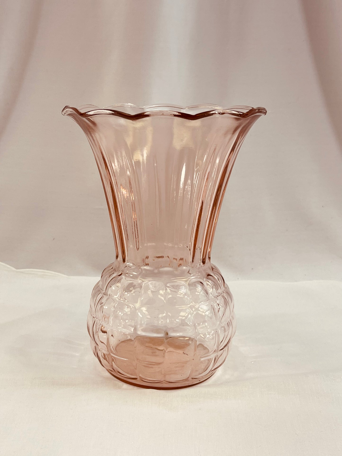 Pink Depression Glass Vase