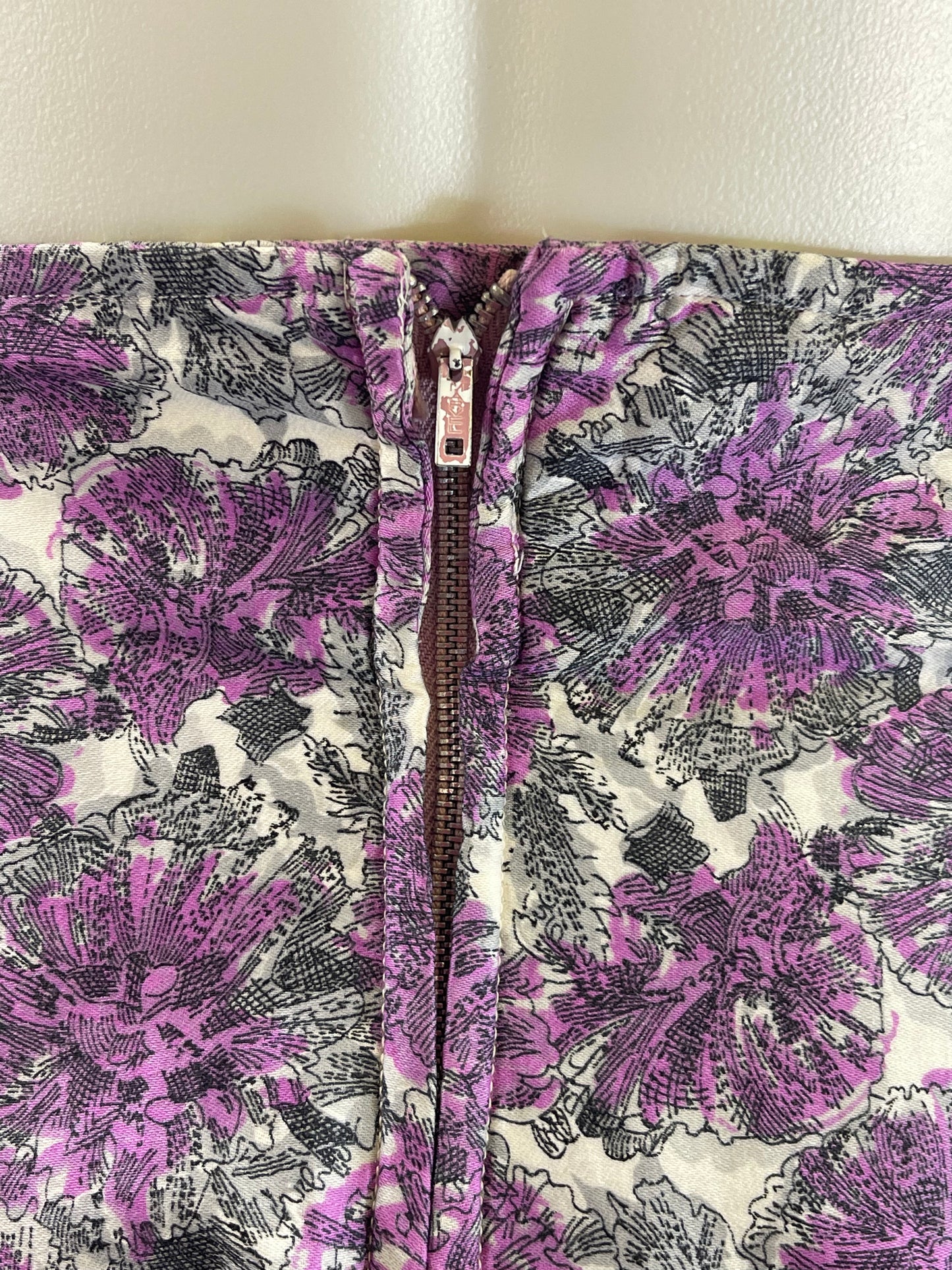 40s Purple Novelty Skirt
