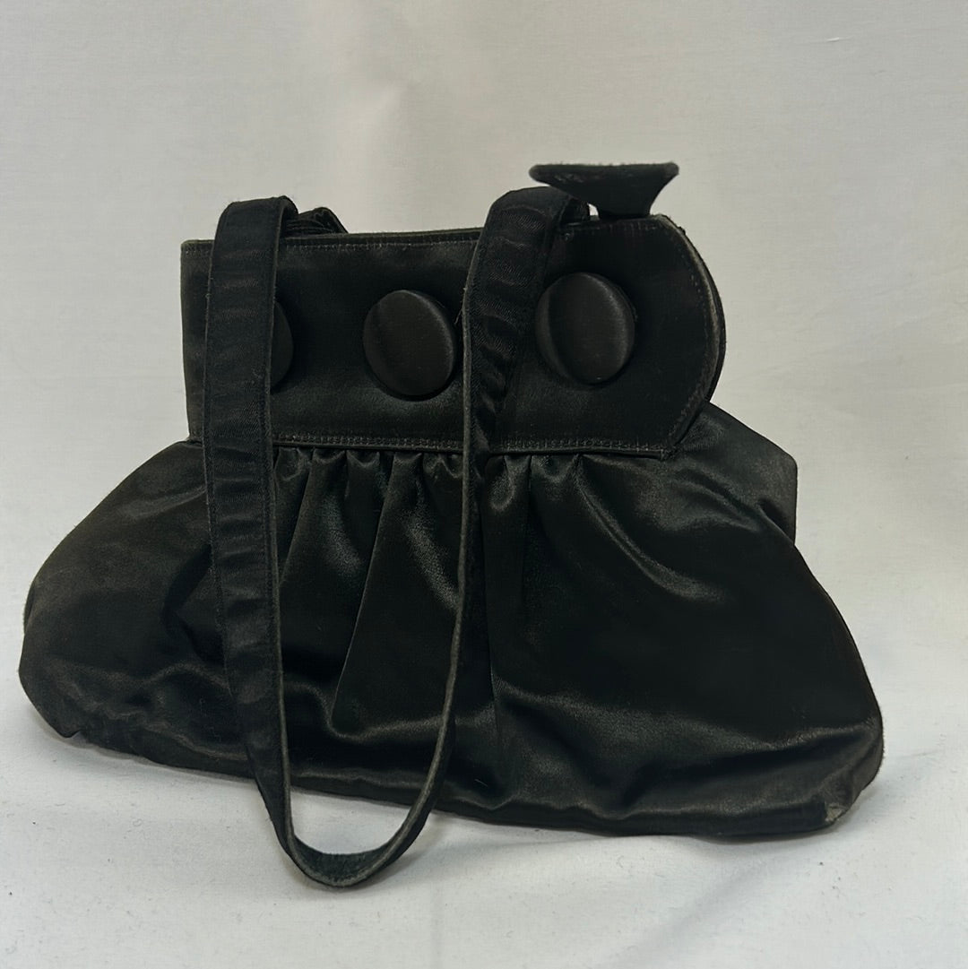 Mini Black Satin Handbag