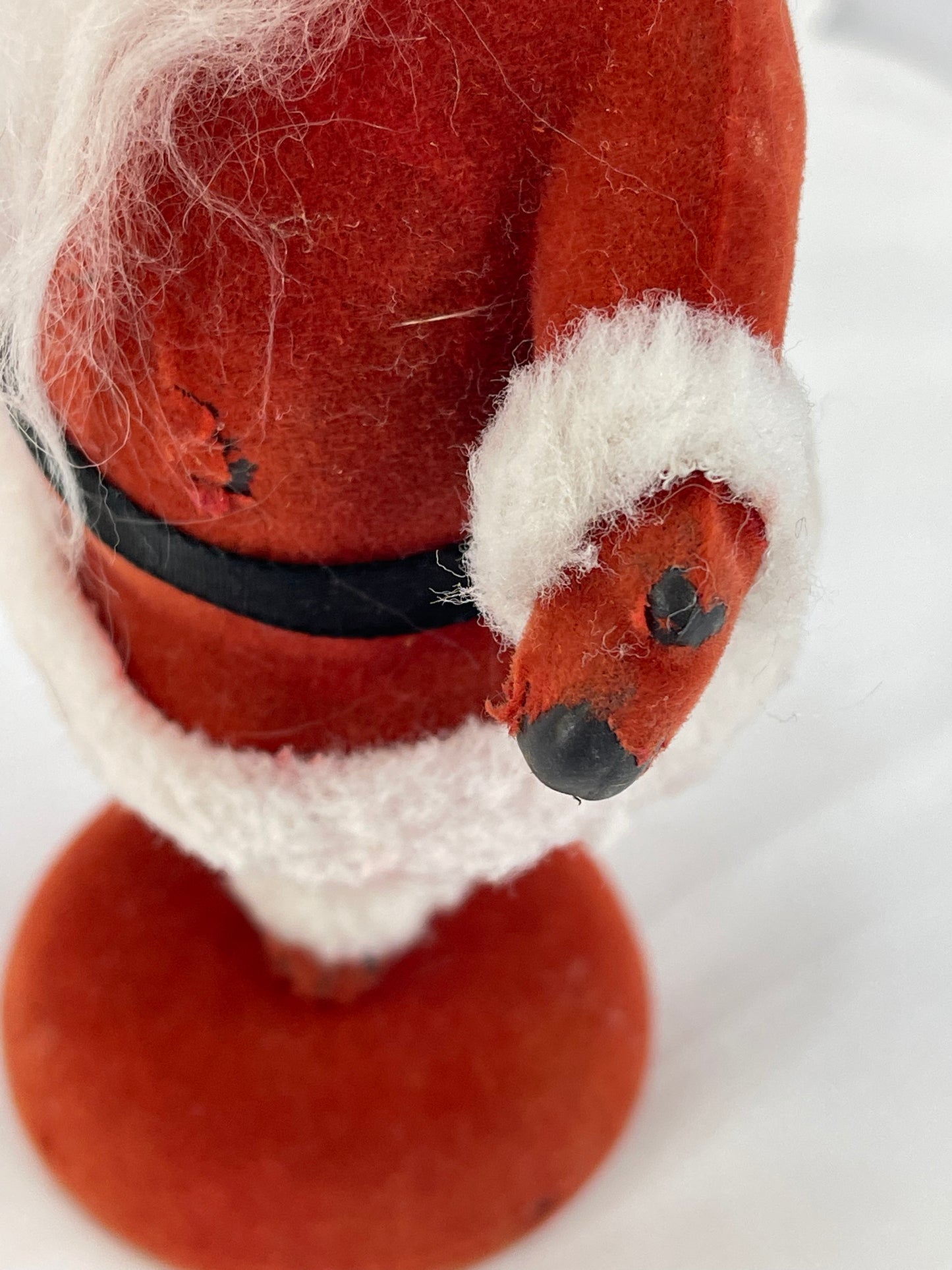 Vintage Flocked Dancing Santa