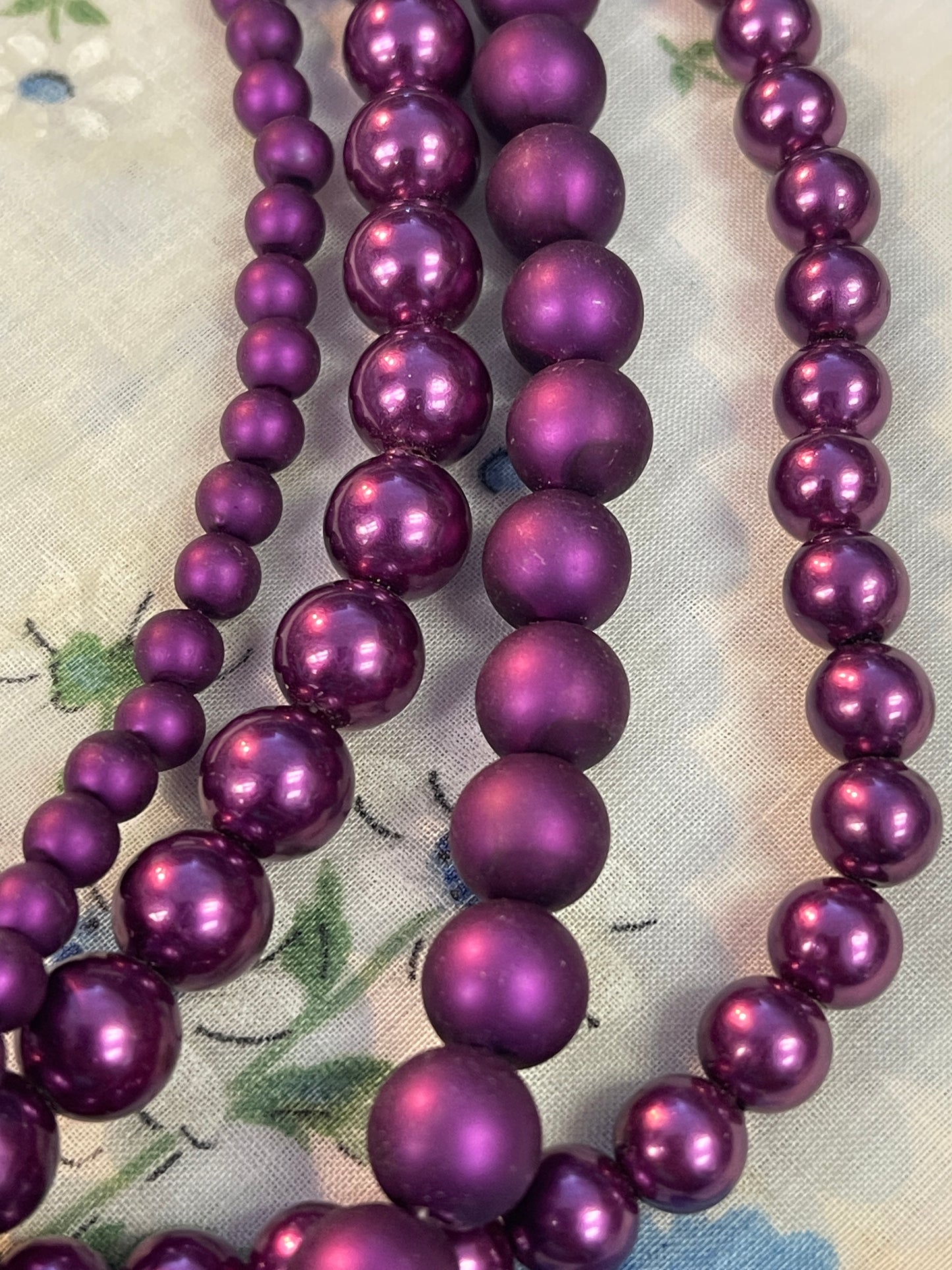 Modern Purple Multi Strand Necklace