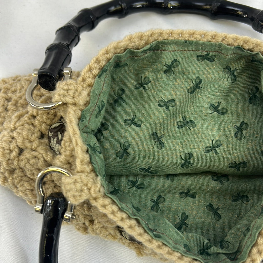 Beige Crocheted Purse