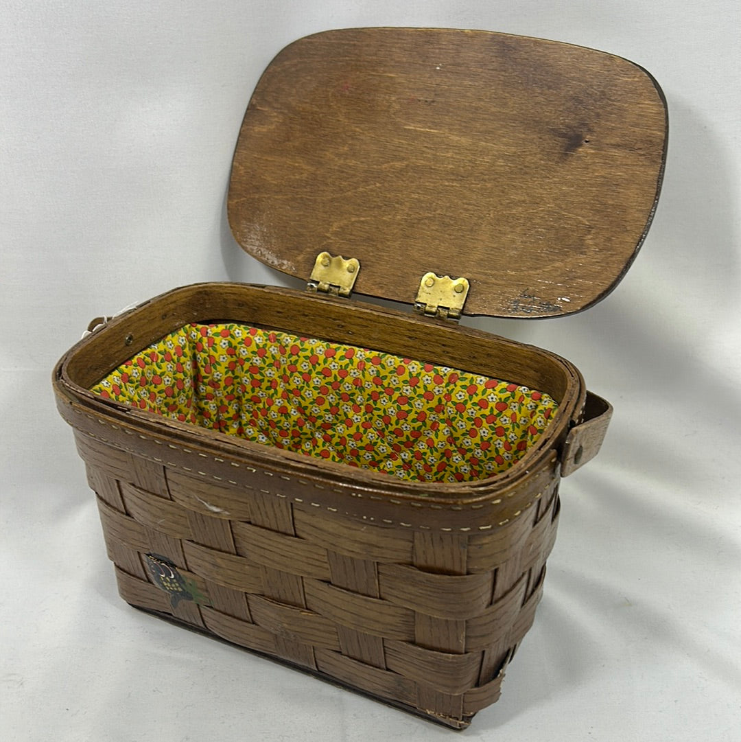 Basket Woven Wooden Purse
