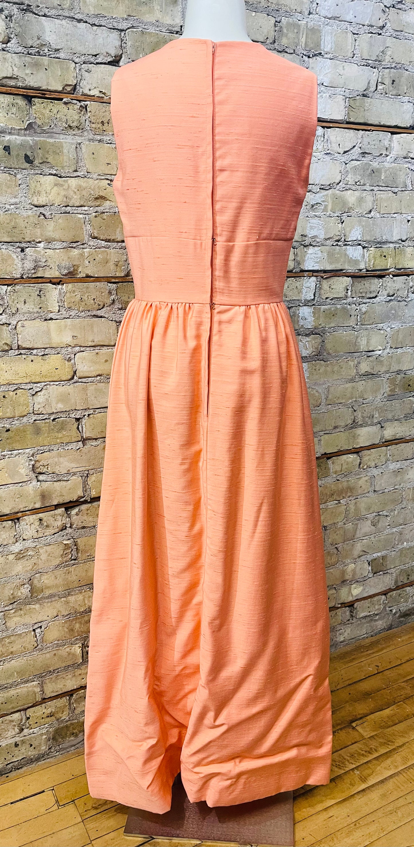 60s Salmon Full Length Gown