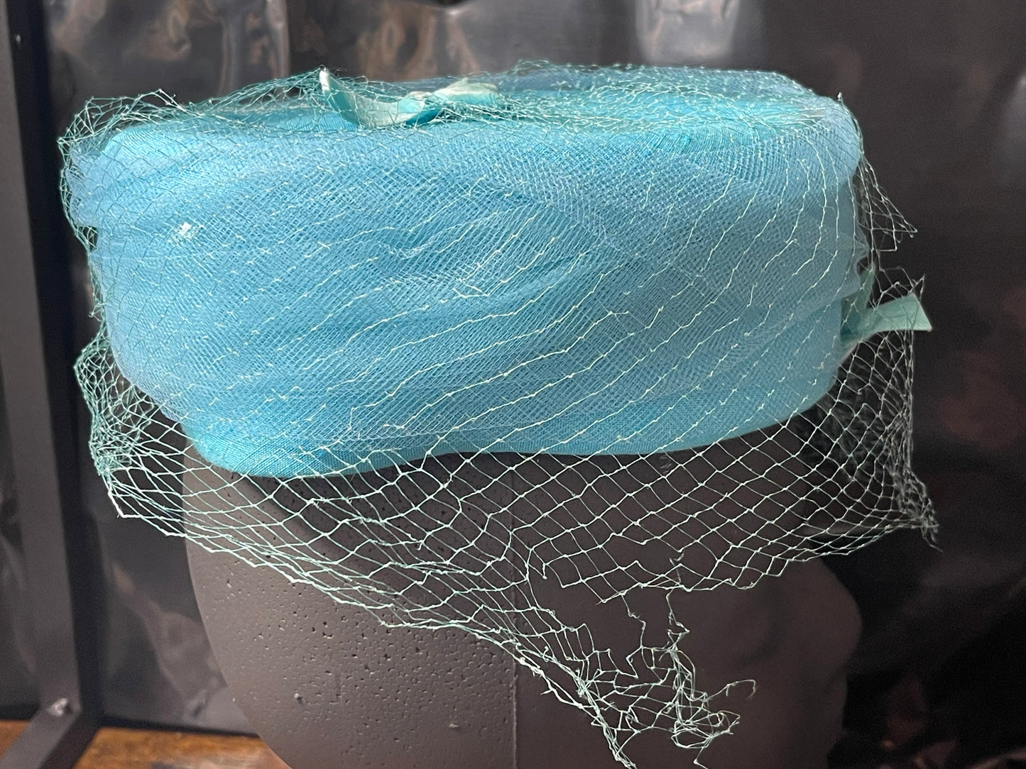 Teal Pillbox Hat