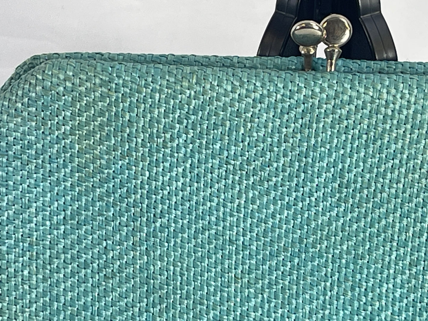 Teal Woven Clutch