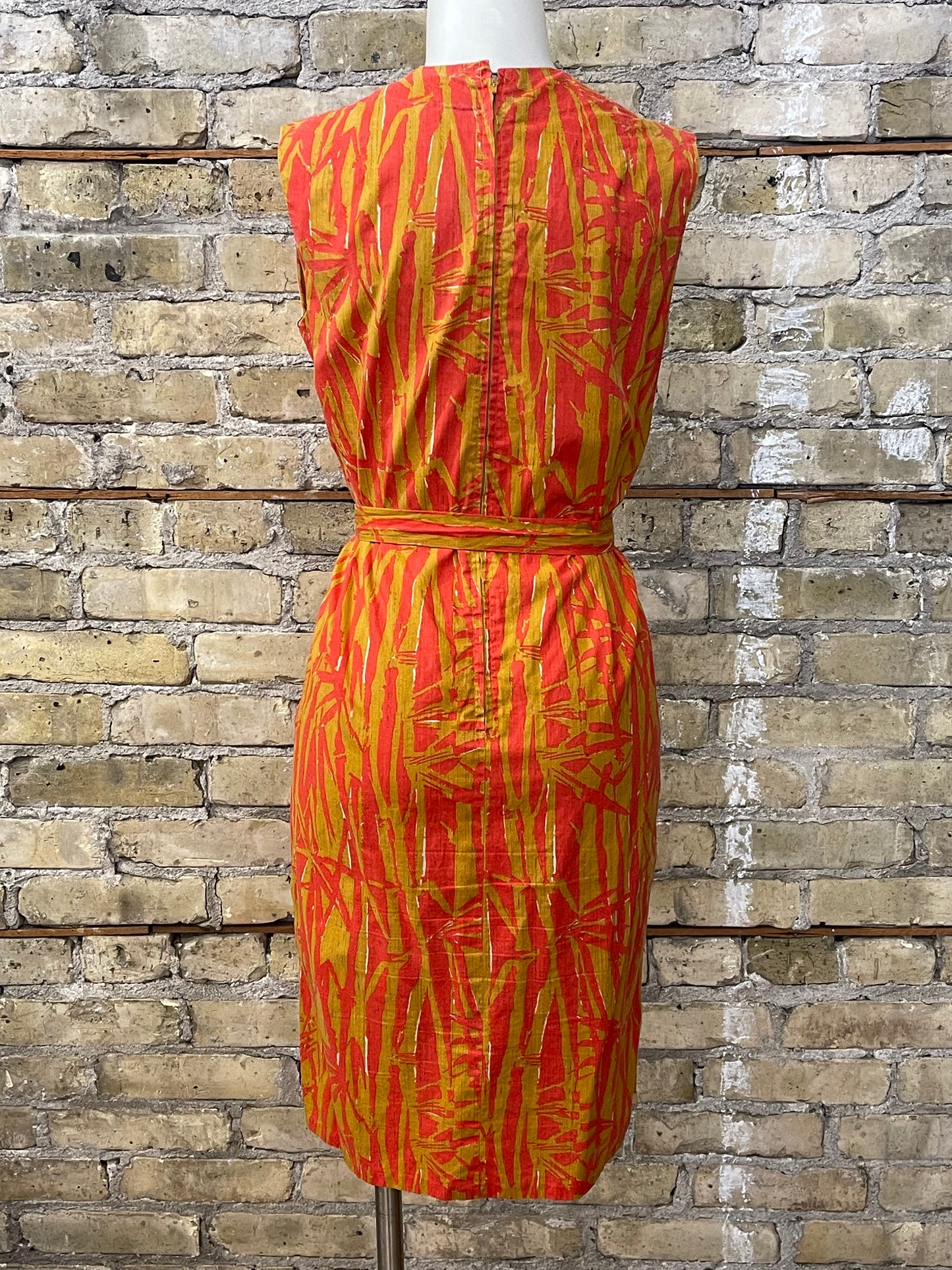 Vibrant Bamboo Print Dress