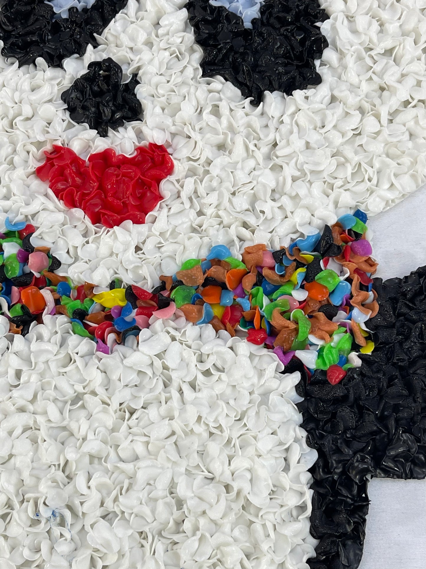 Melted Popcorn Plastic Panda