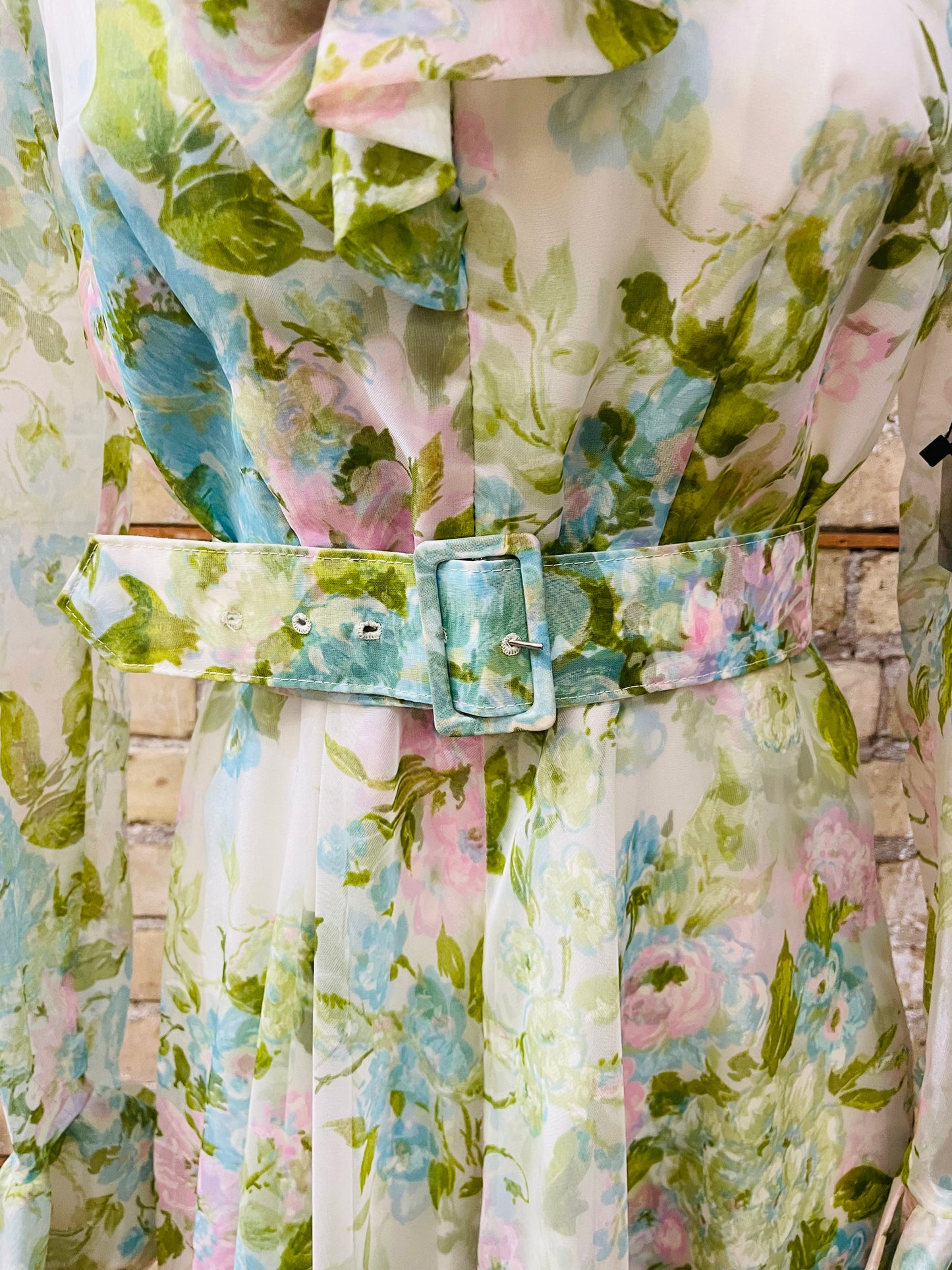 70s Floral Boho Maxi Dress