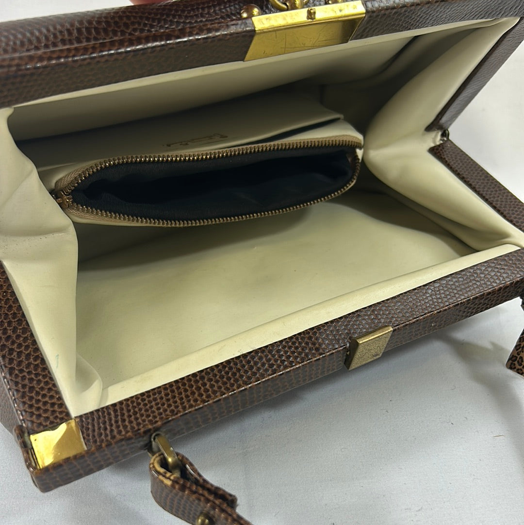 Large Brown Textured Handbag
