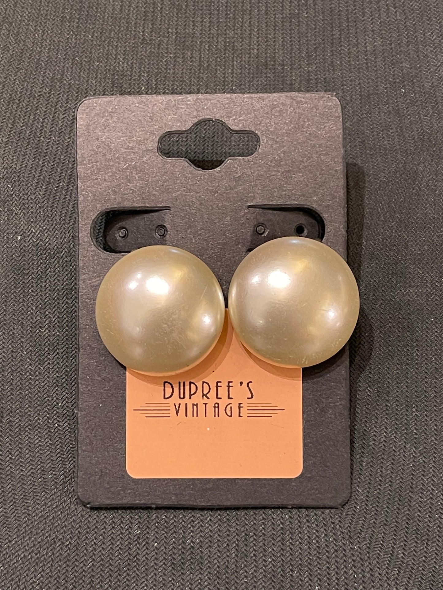 Pearlized Dome Screw Back Earrings