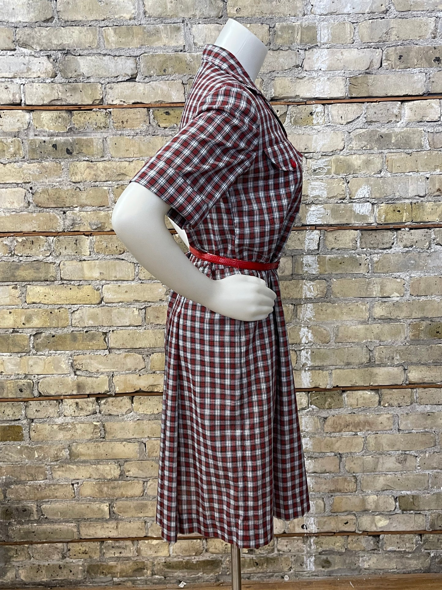 Plaid Cotton Day Dress