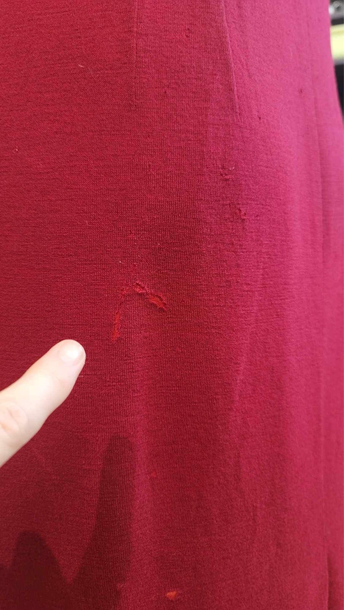 Severely Wounded Burgandy Dress