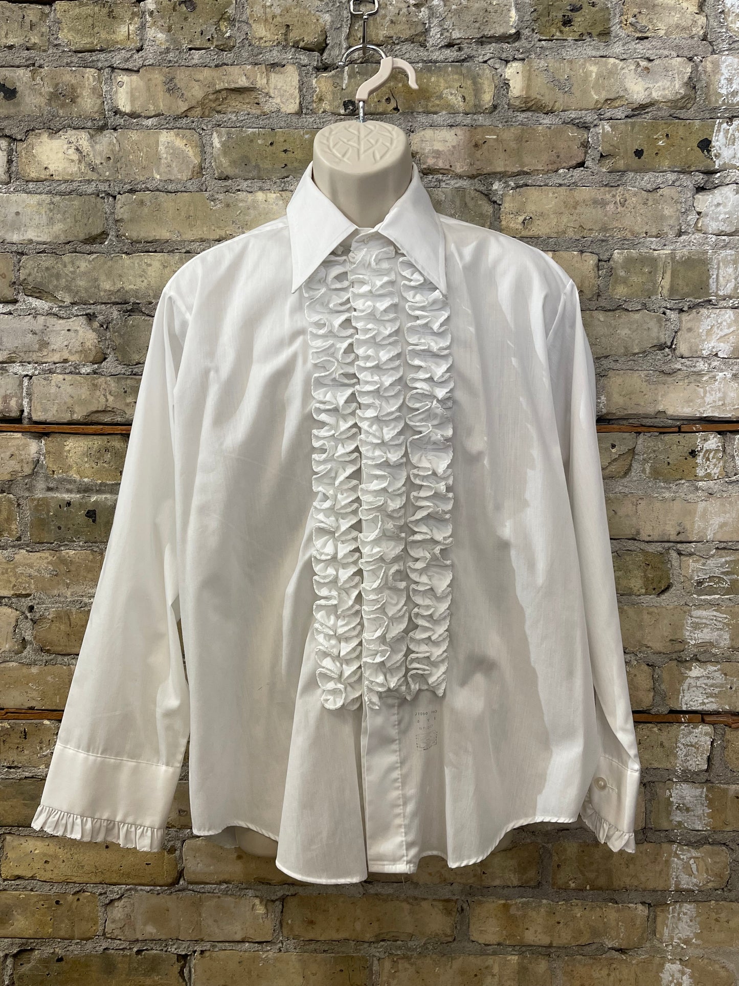 Vintage Palm Beach Ruffle Tuxedo Shirt