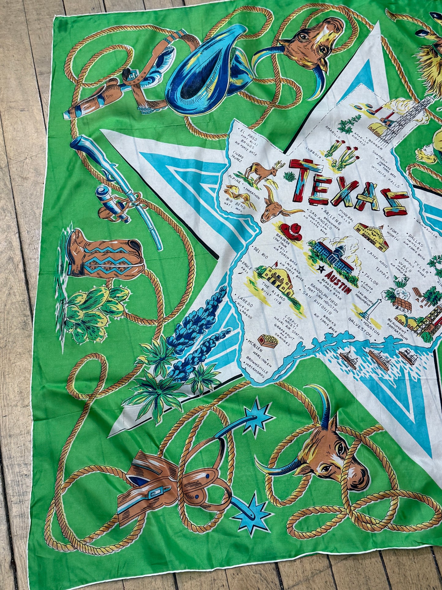 50s Texas souvenir scarf