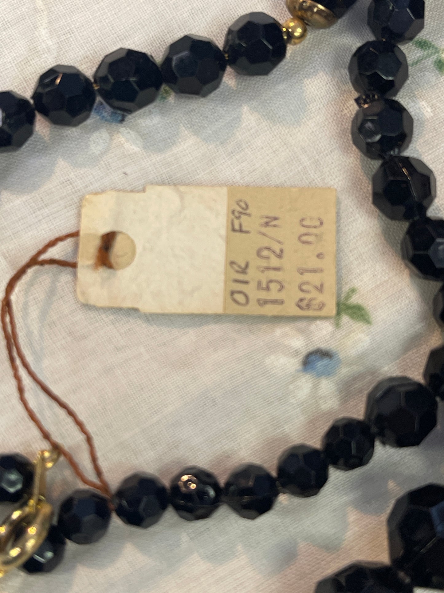 Hugo Black & Gold Beaded Necklace