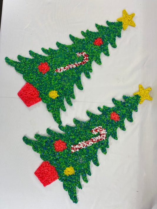 Melted Popcorn Plastic Christmas Trees