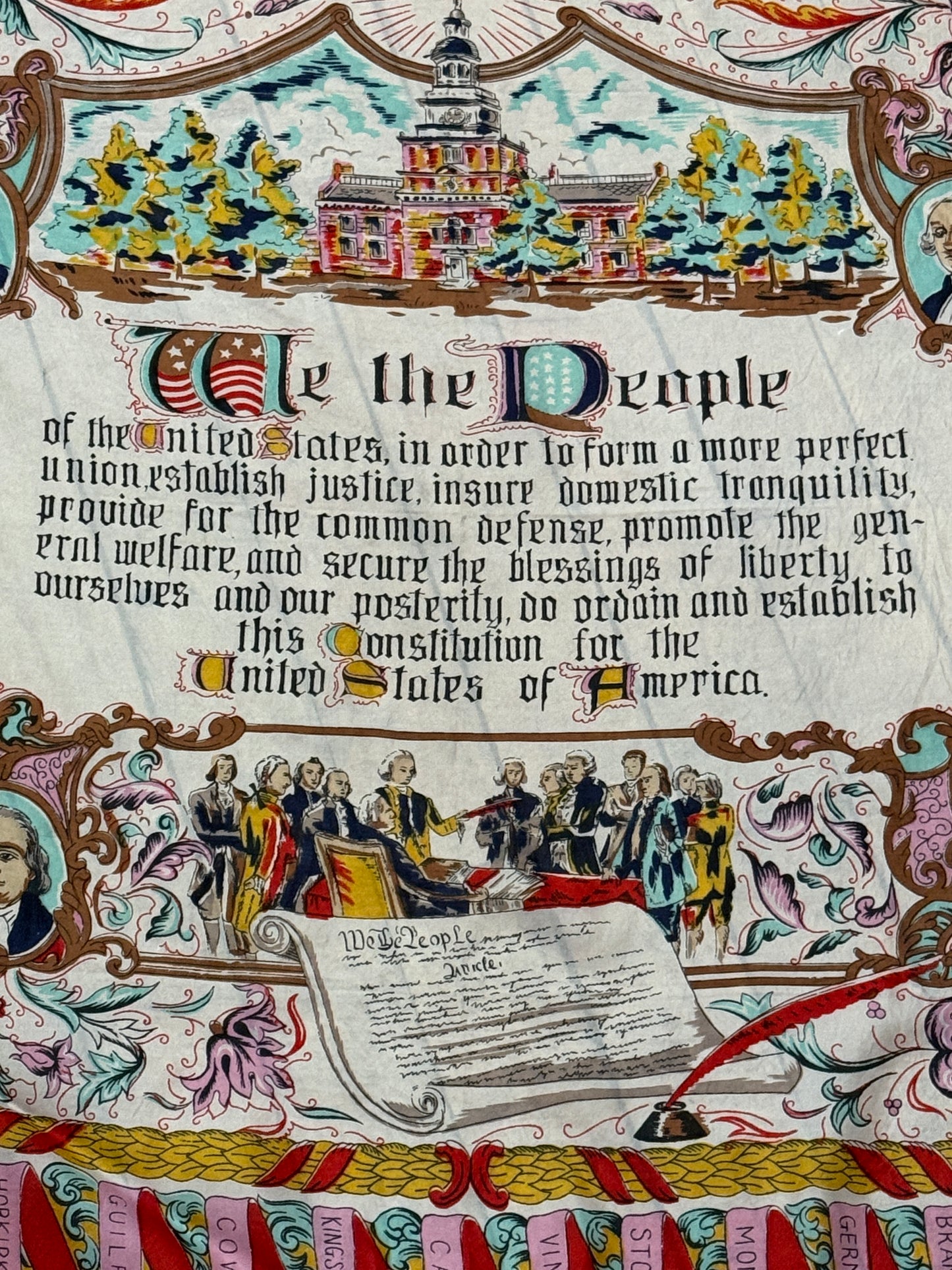 50s We The People souvenir scarf