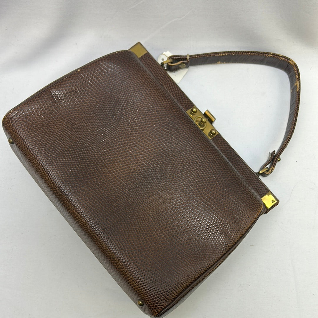 Large Brown Textured Handbag