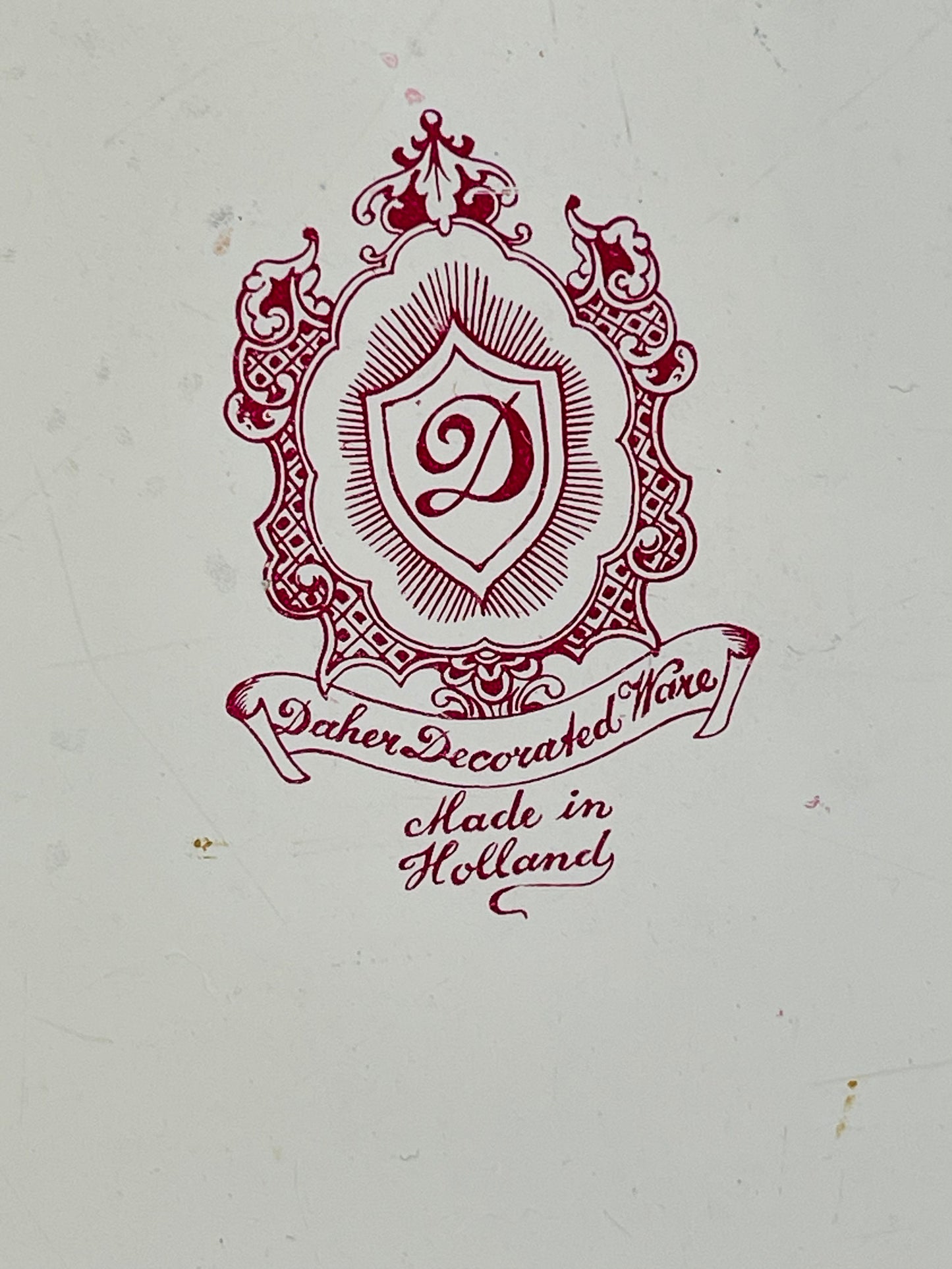 Dagger Decorated Ware Tin Trays