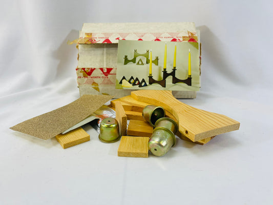 Vintage Fad of the Month Craft Project - Wood Candelabra