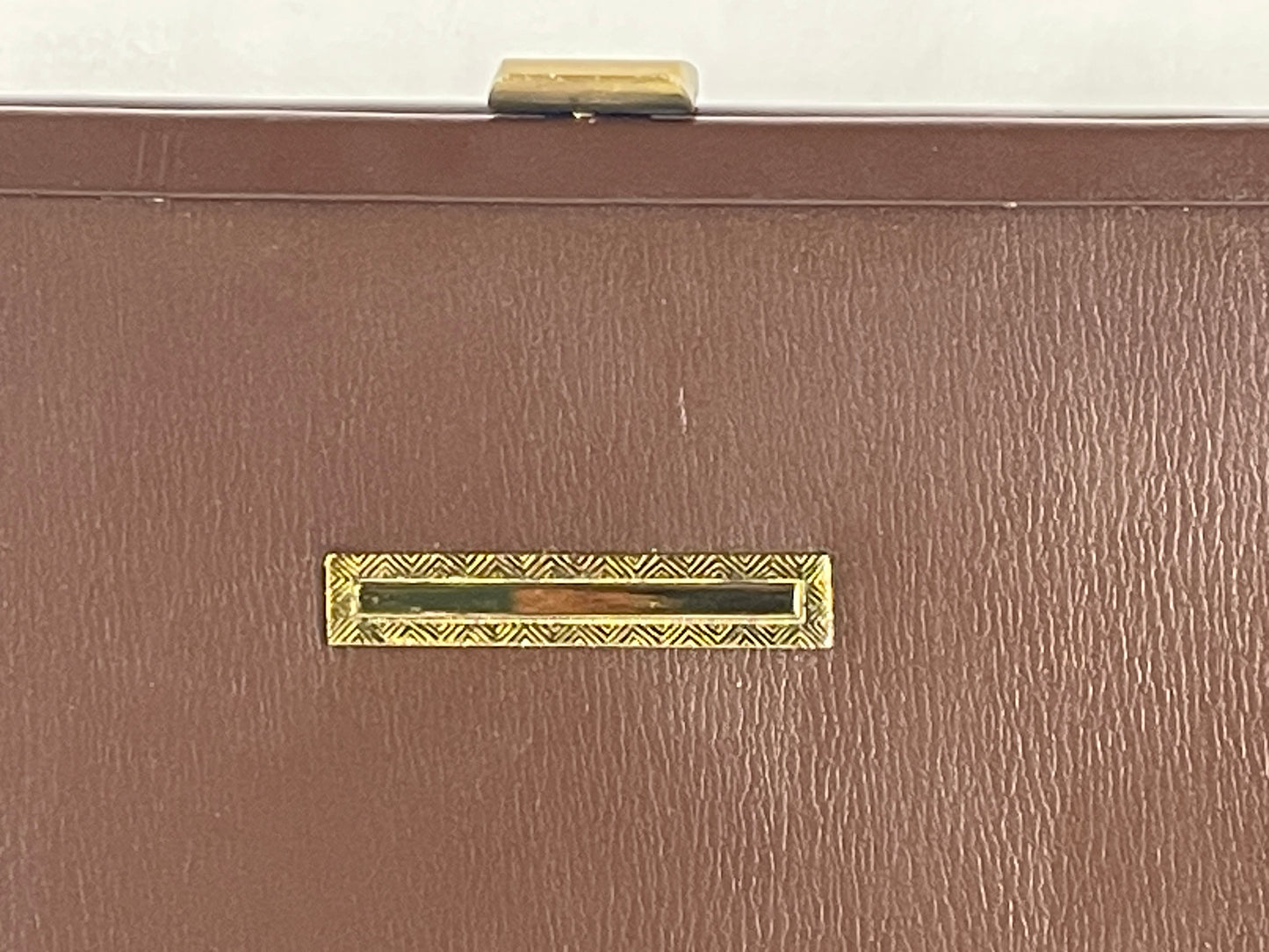 Brown Vinyl Clutch