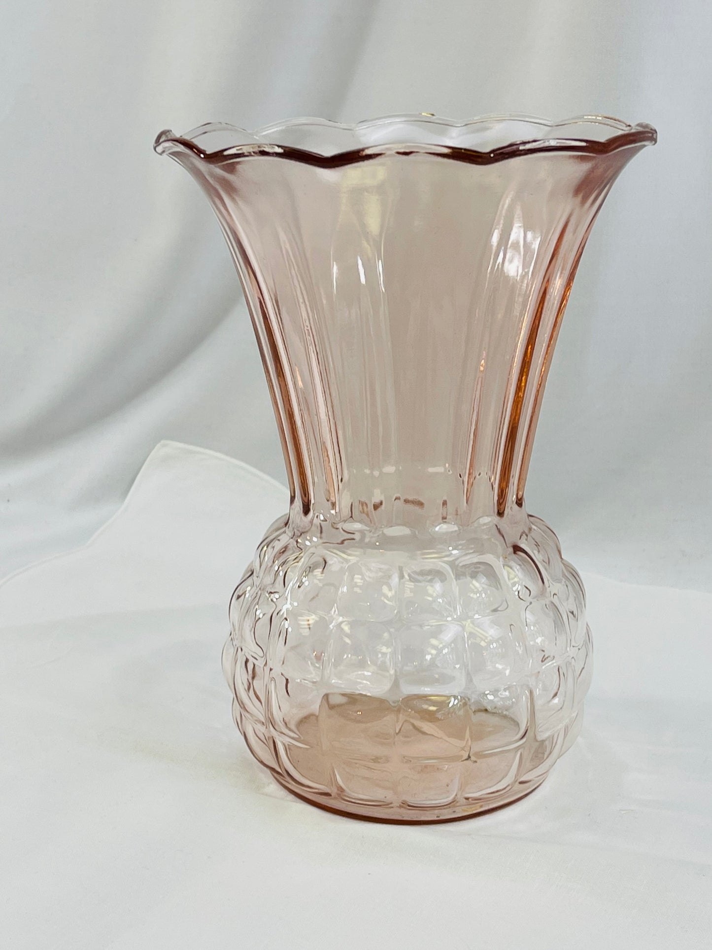 Pink Depression Glass Vase