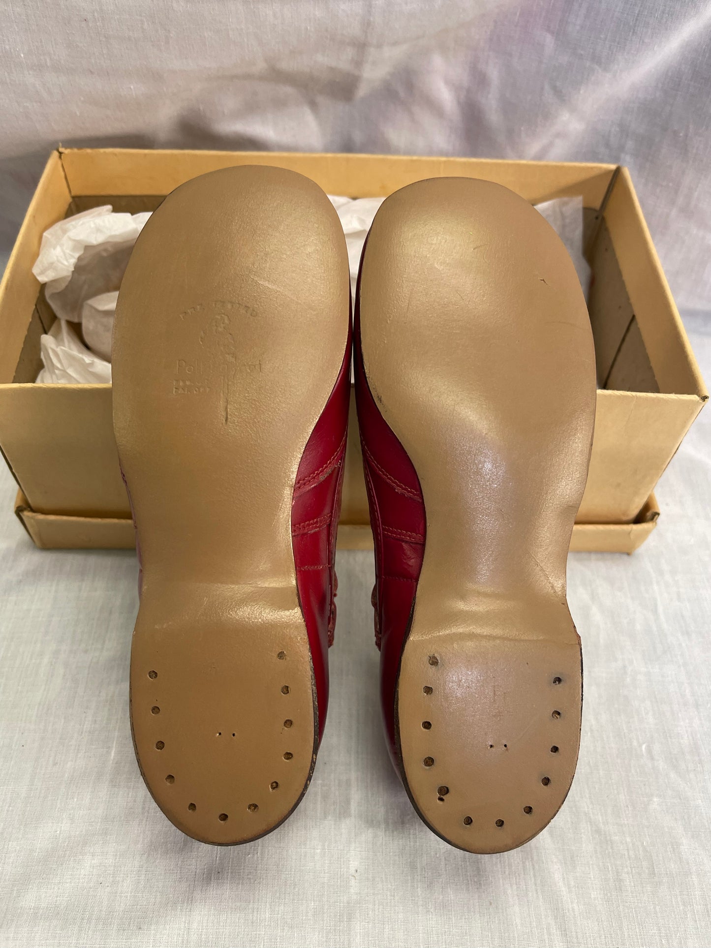 Poll-Parrot Girl’s Red Leather Shoes