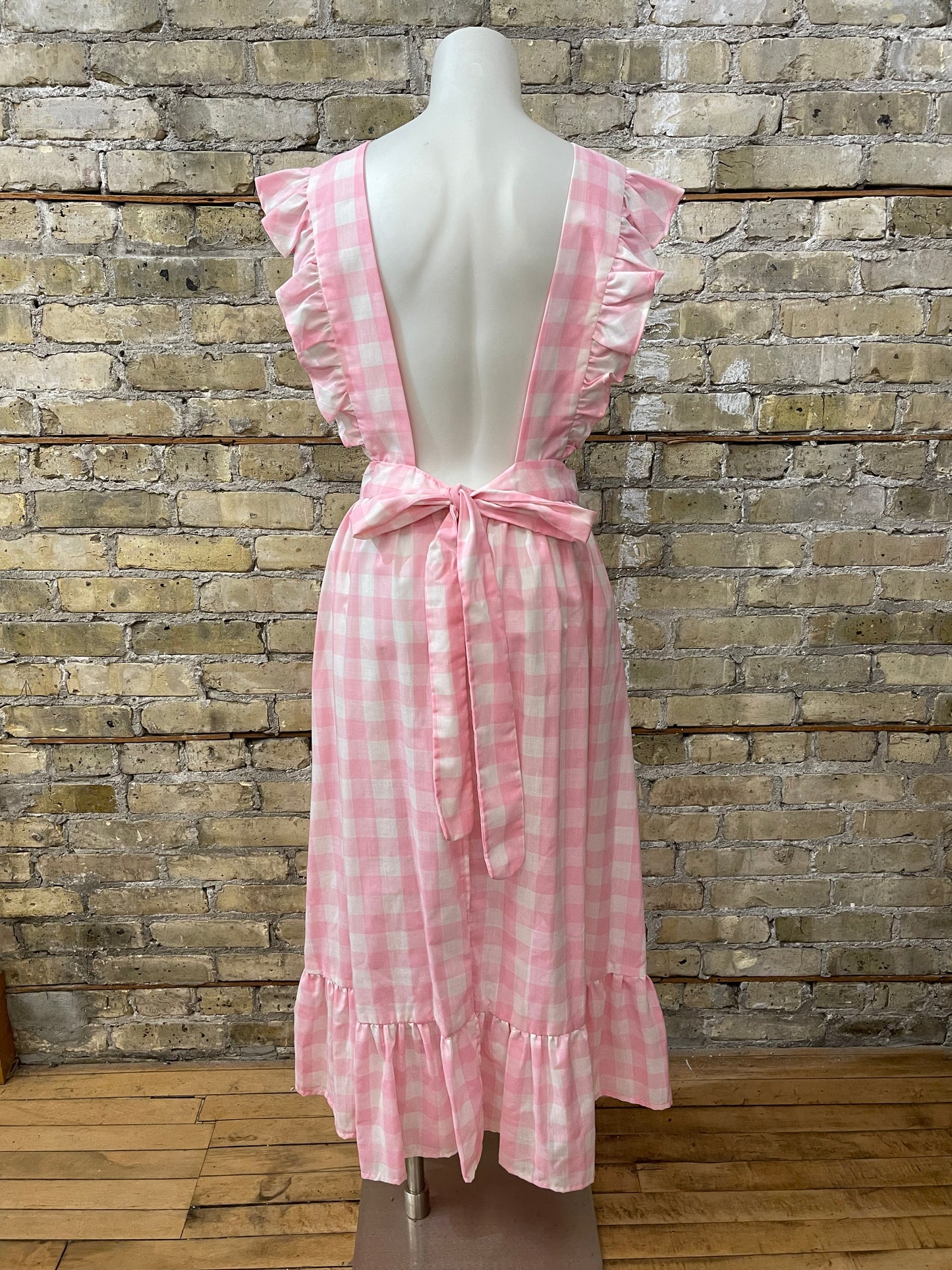 Pink Gingham Pinafore