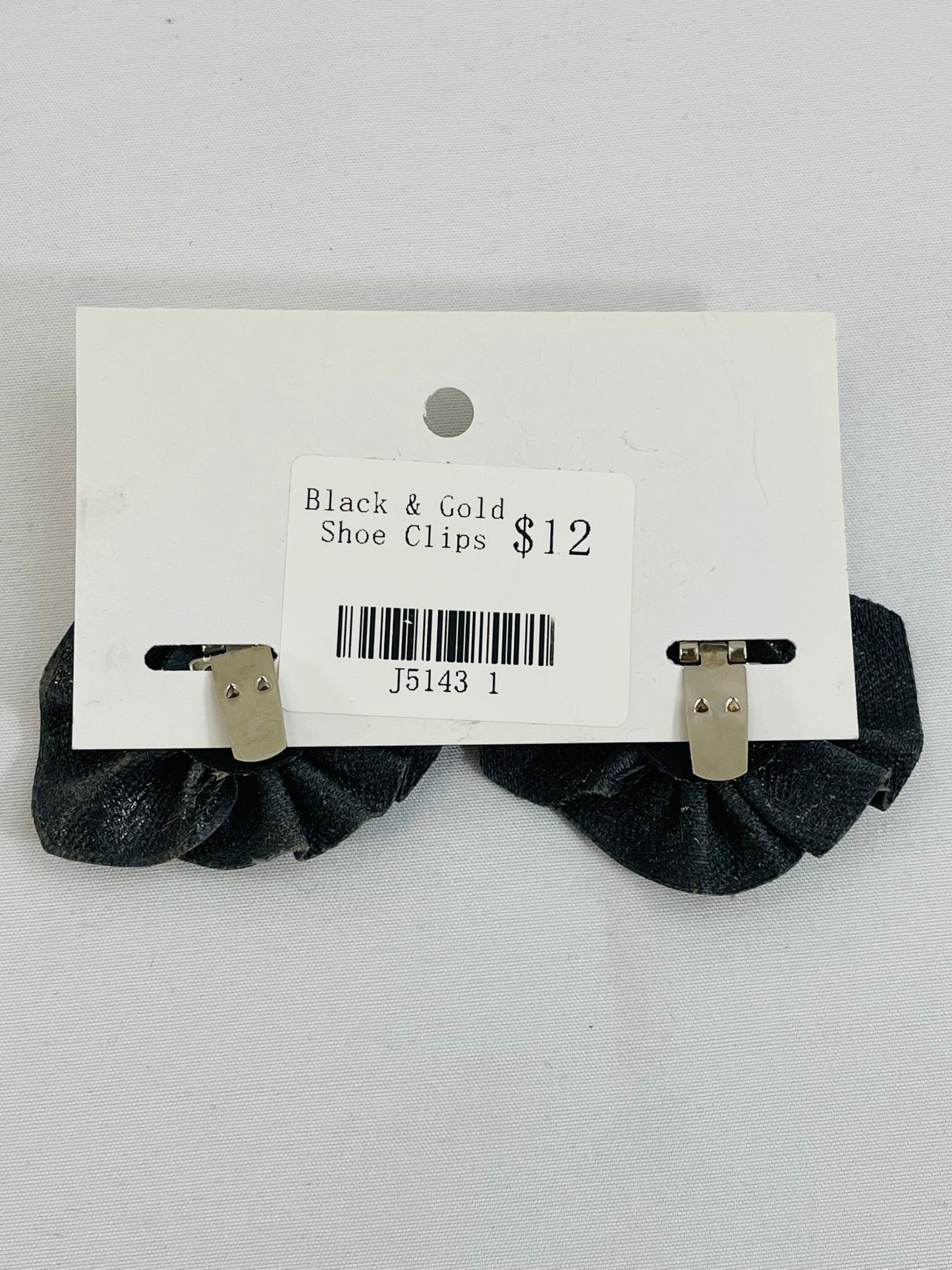 Vintage Black & Gold Shoe Clips