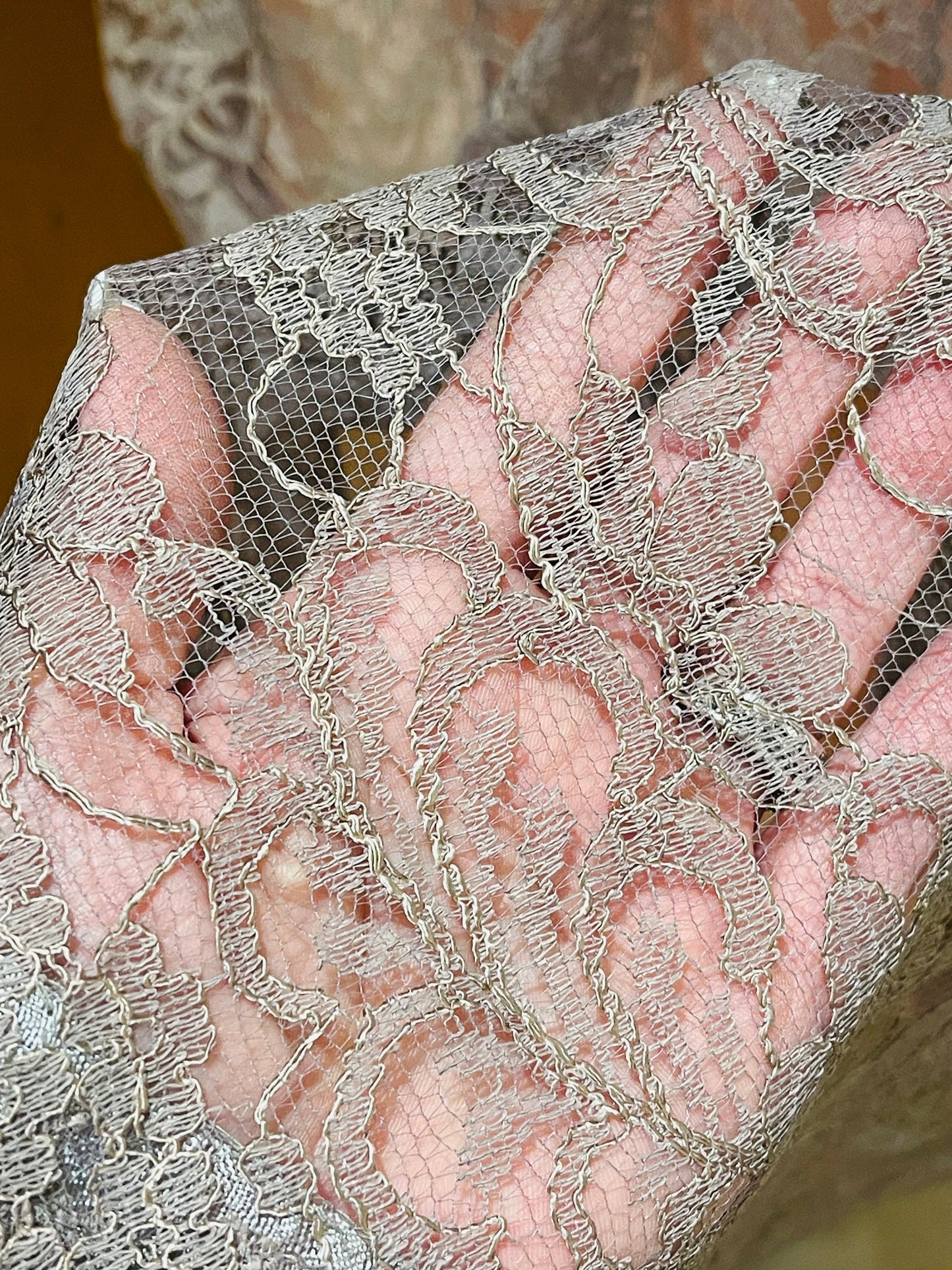 50s Mauve Lace Dress