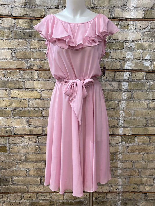 70s Pink Low Back Dress - Volup Friendly