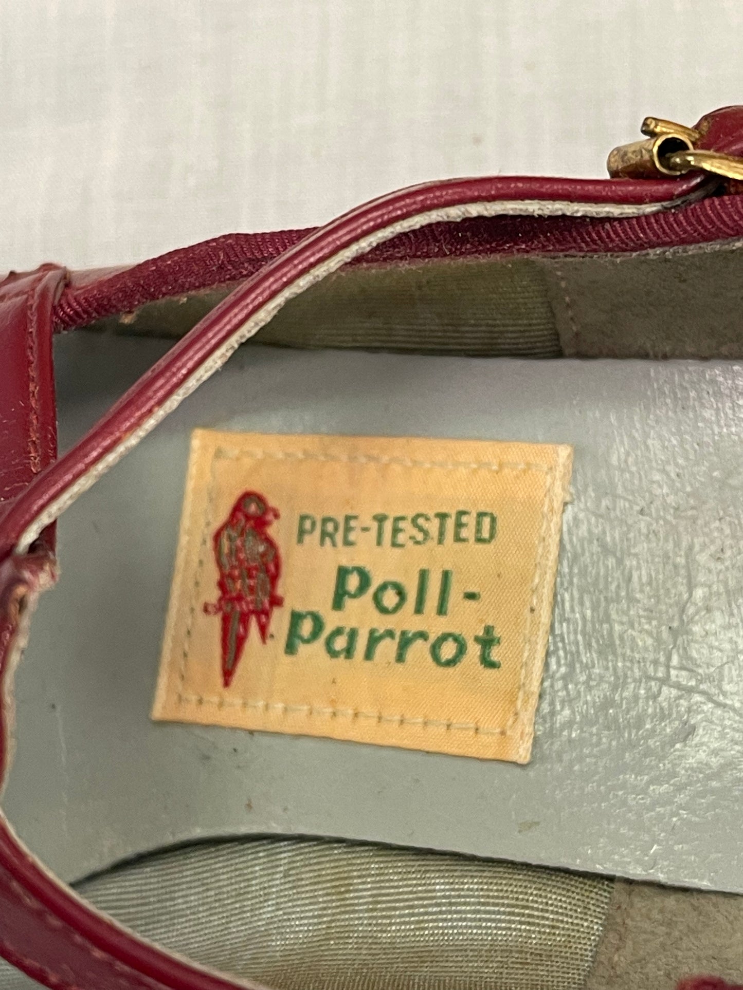 NOS Poll-Parrot Girl’s Red Leather Shoes