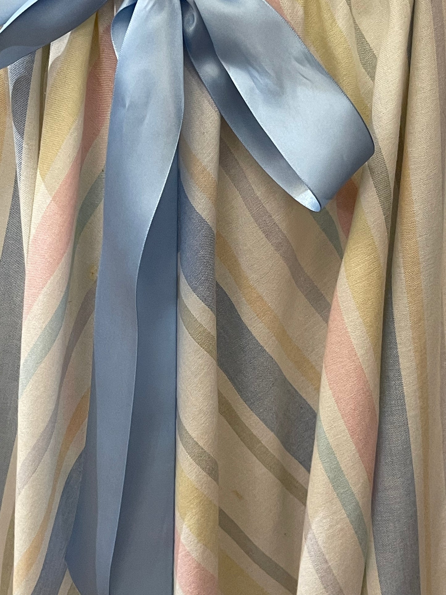 Pastel Striped 80s Shirt Dress