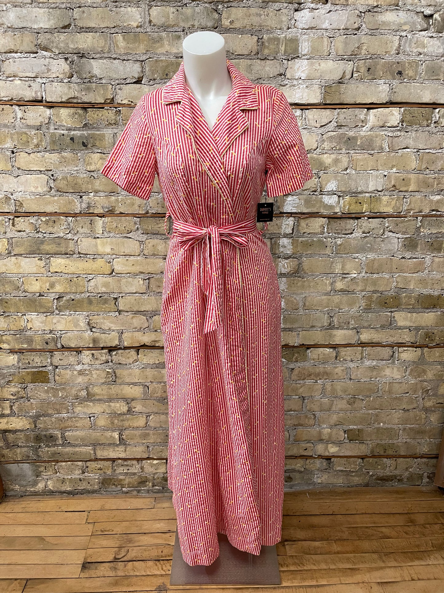 80s Seersucker Dressing Gown