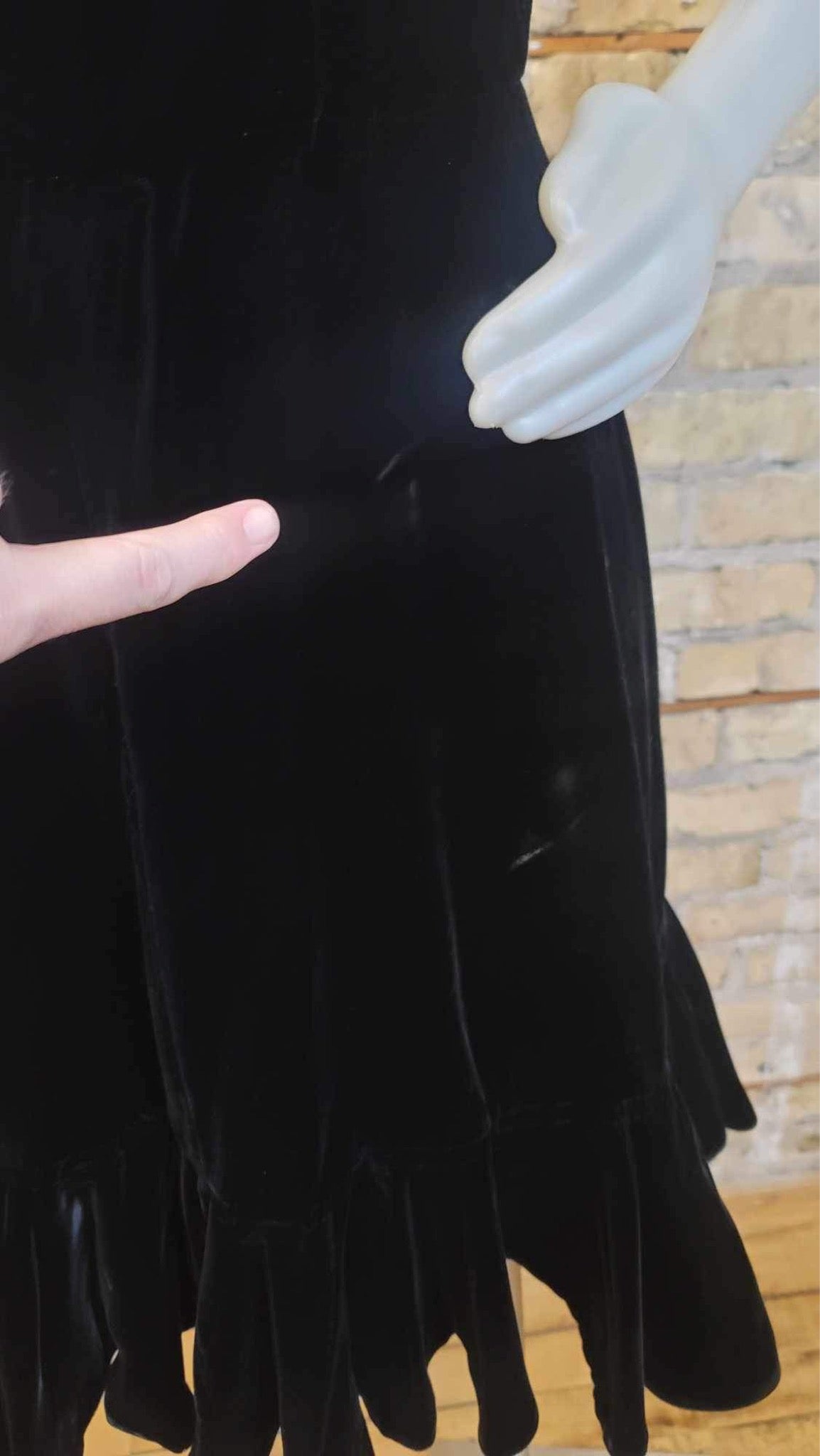 Little Black Velvet Dress