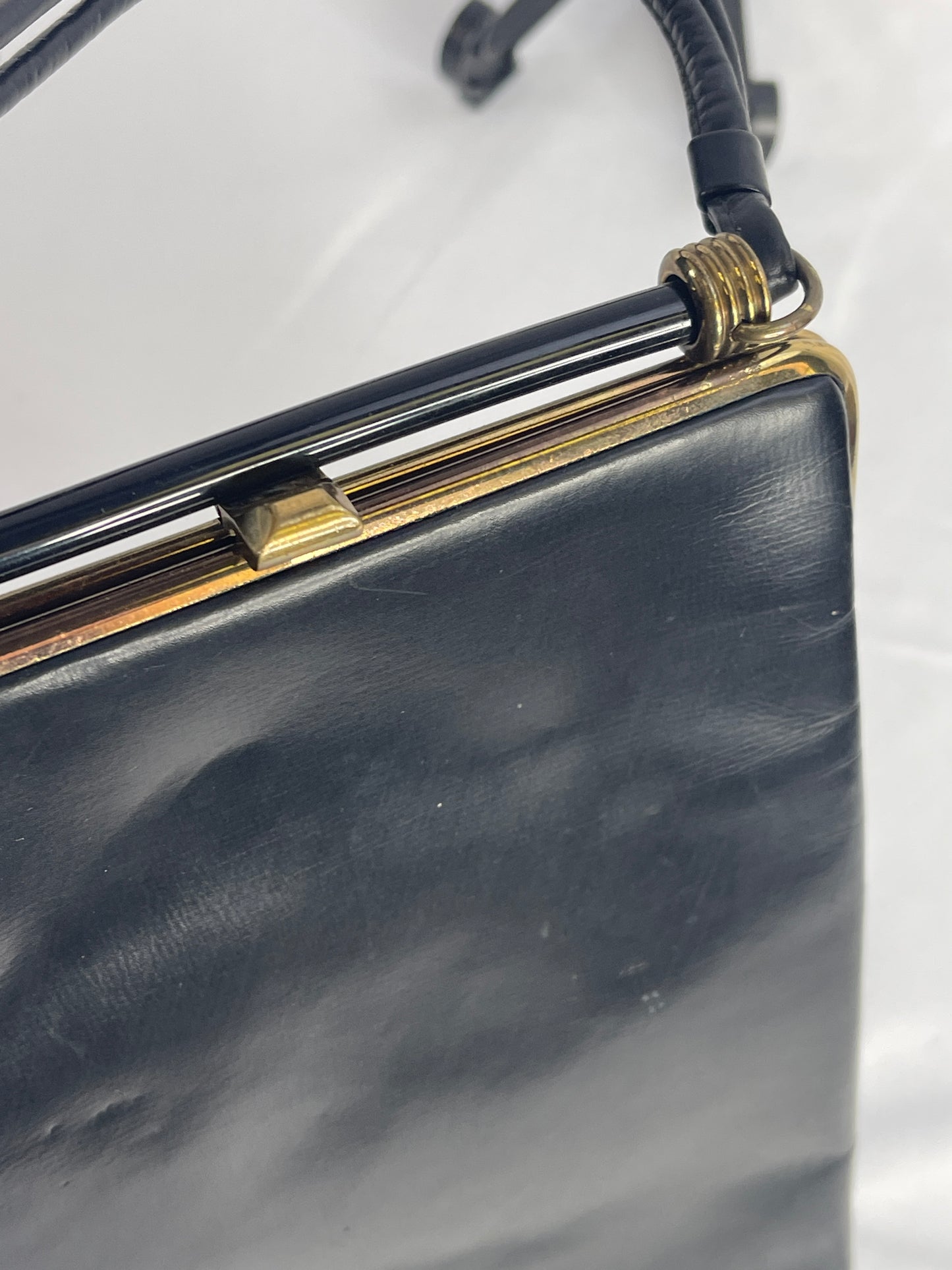 Matte Black Tall Handbag