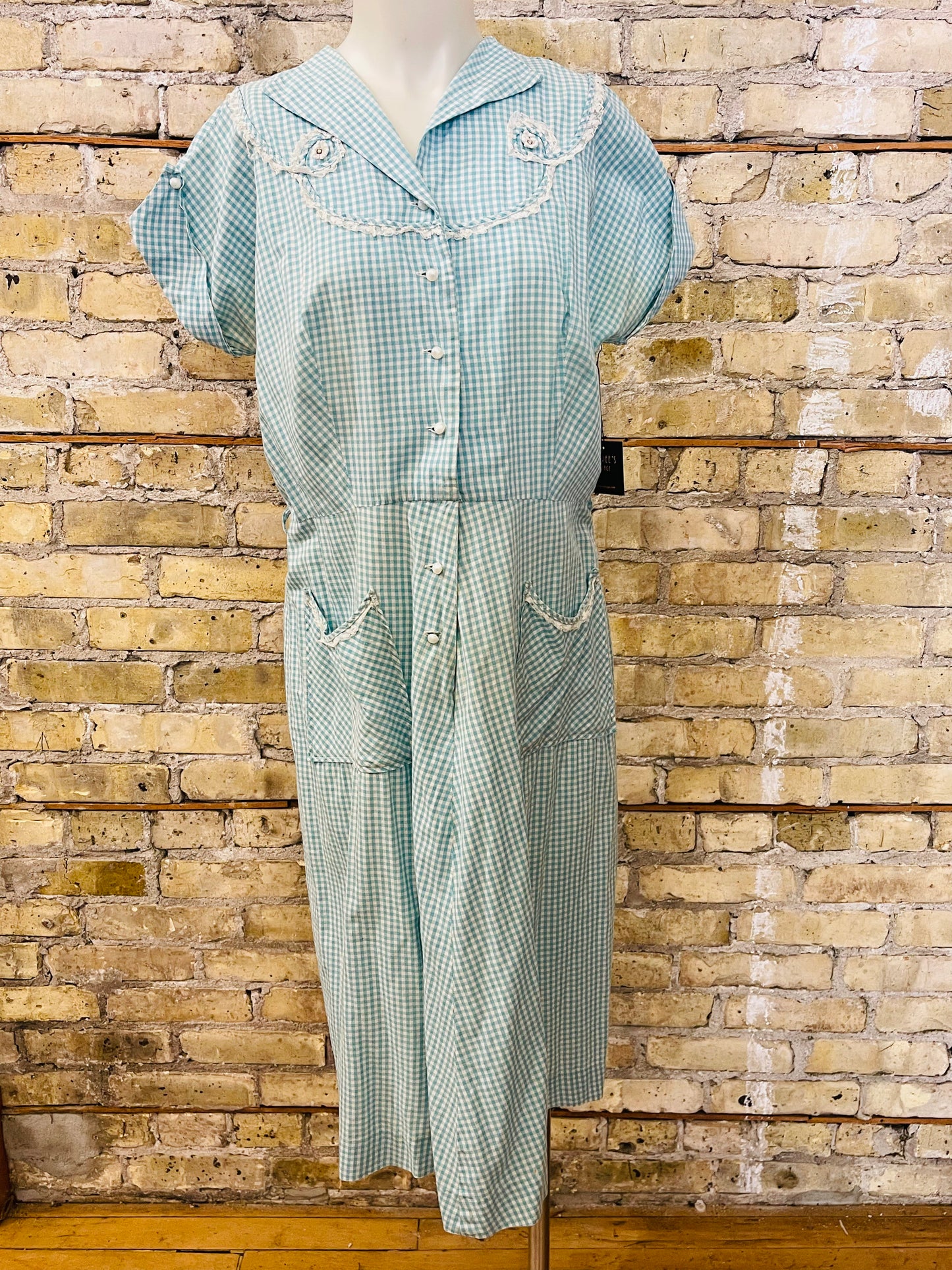 Blue Gingham Day Dress