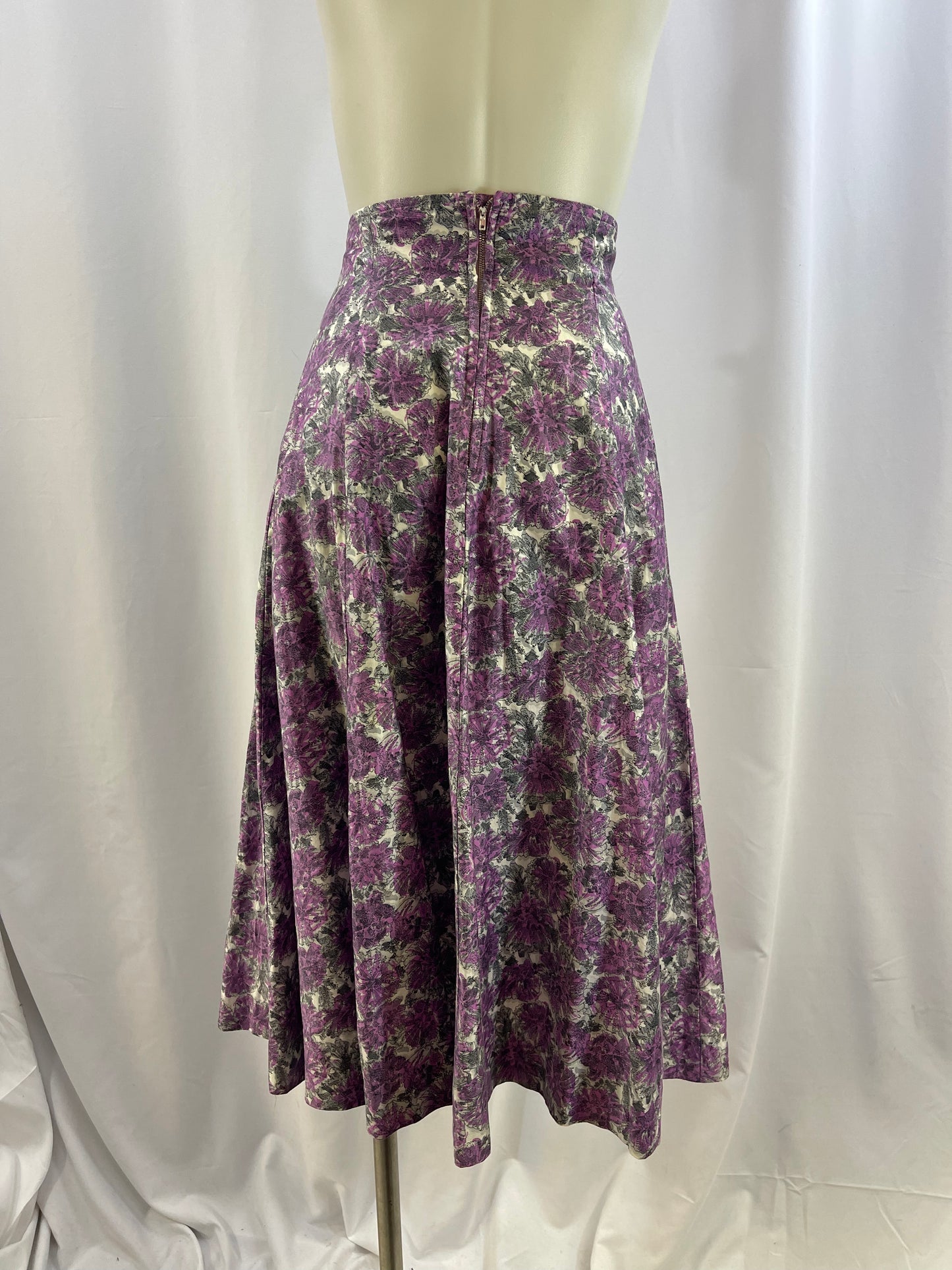 40s Purple Novelty Skirt