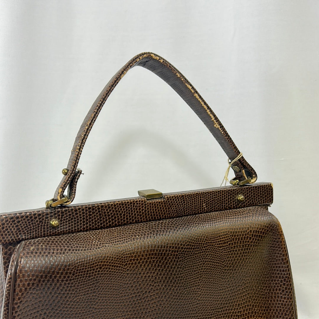 Large Brown Textured Handbag