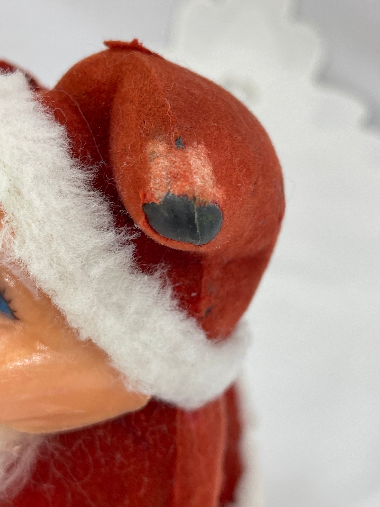 Vintage Flocked Dancing Santa