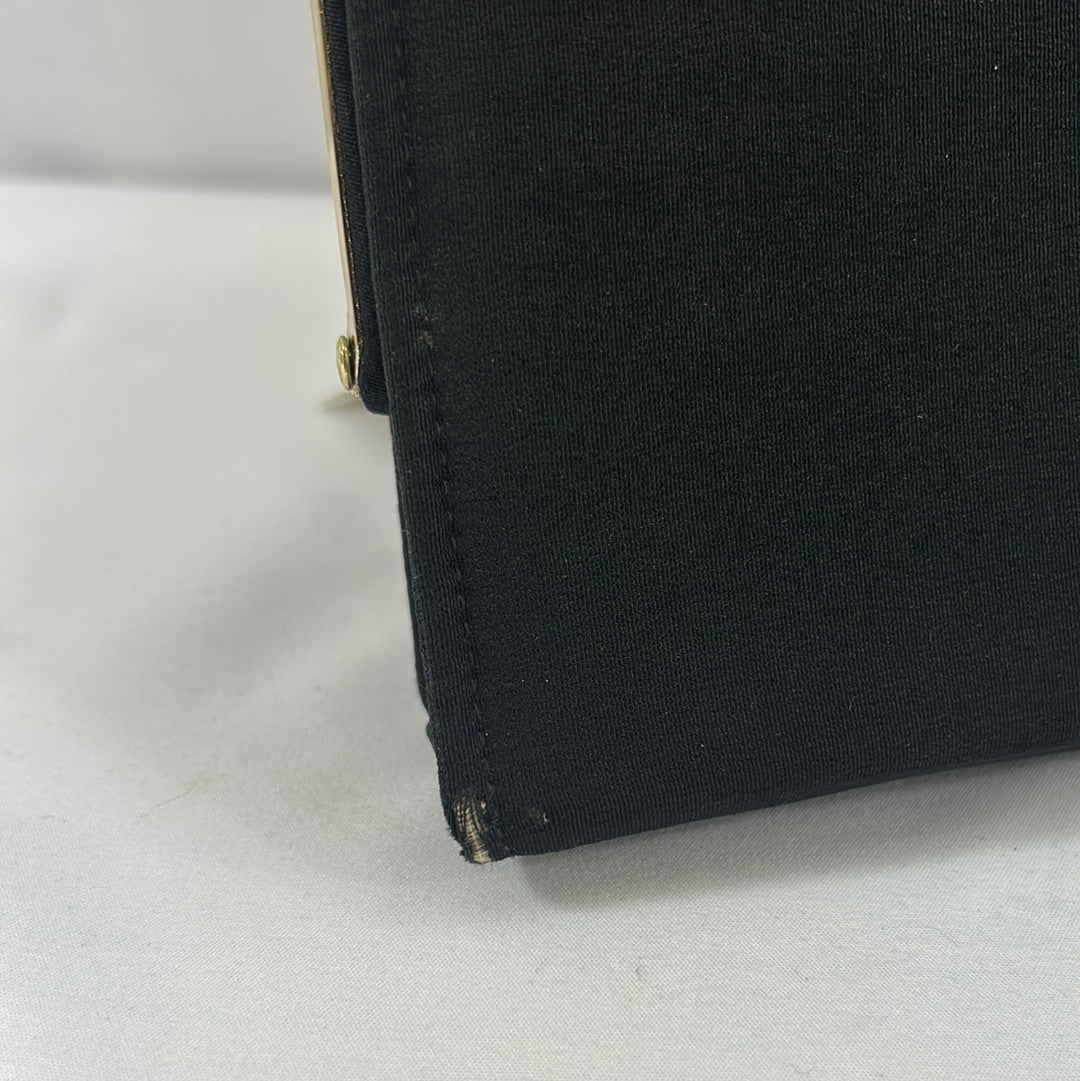 Black Crown Clasp Clutch