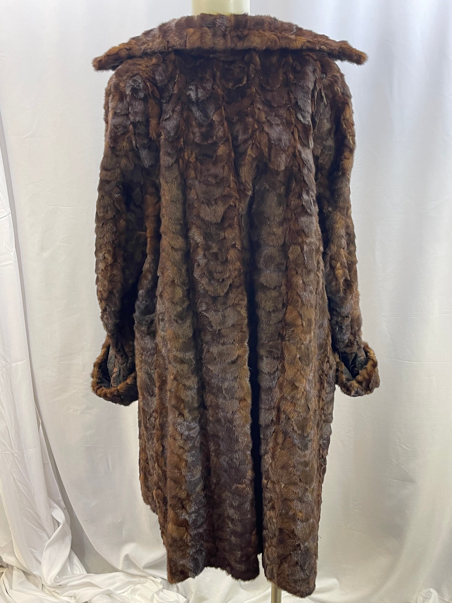 George Vares Herringbone Mink Coat