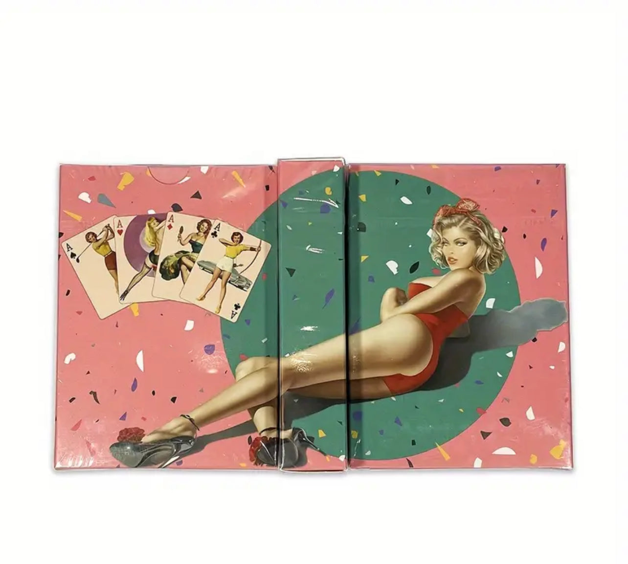 Retro Pinup Girl Playing Cards