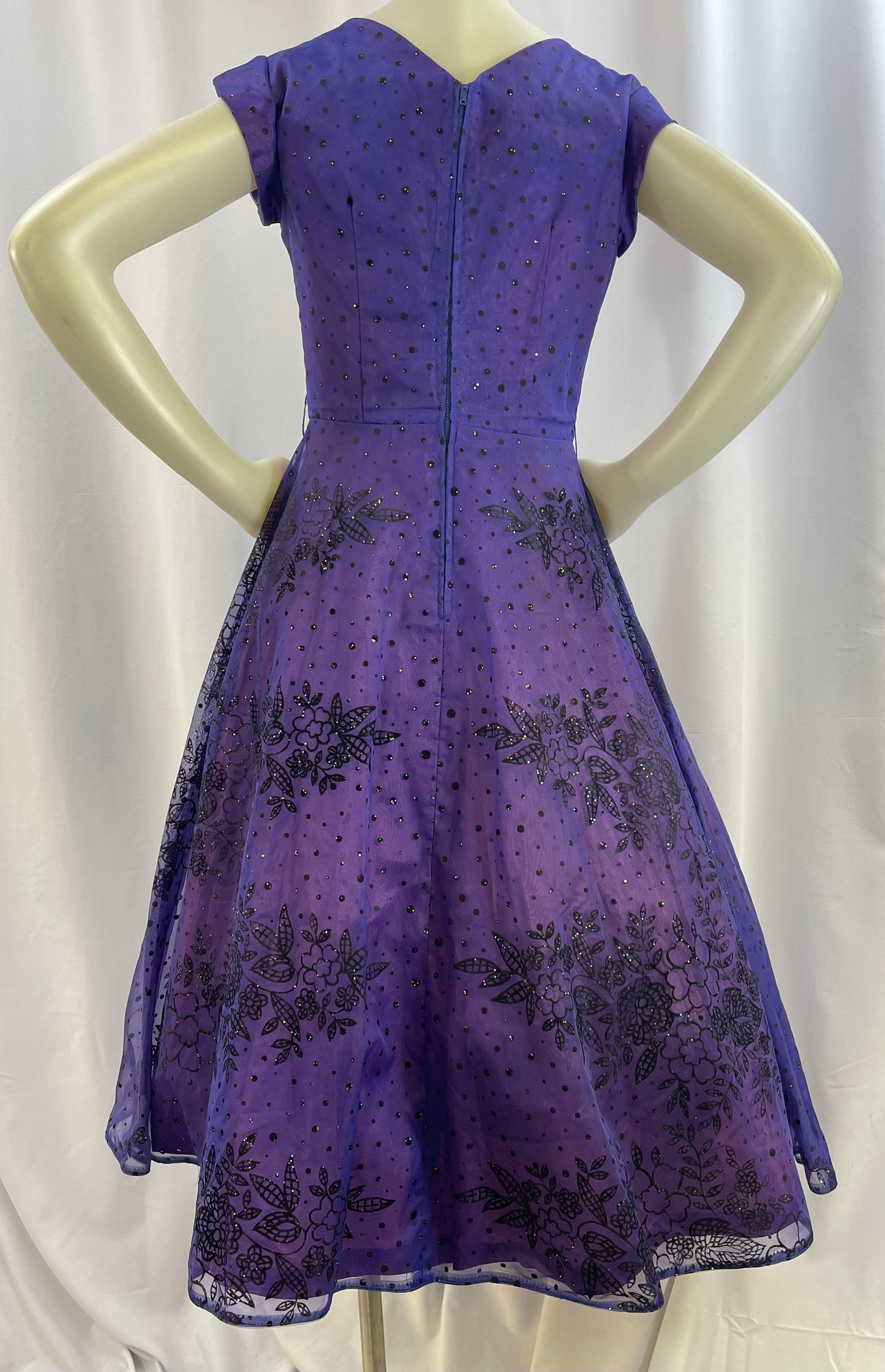 Glorious 50s Vibrant Purple Dress