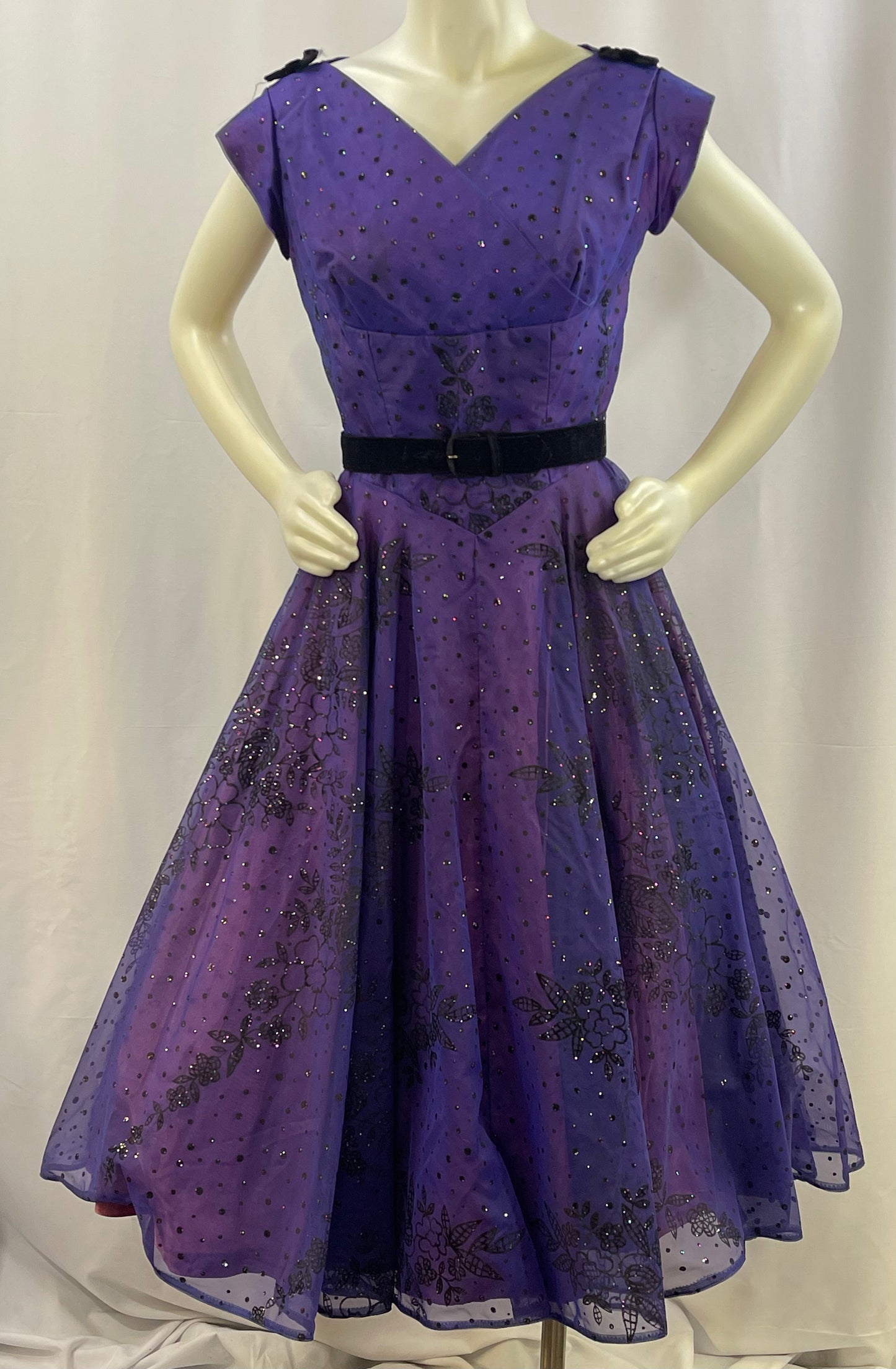 Glorious 50s Vibrant Purple Dress