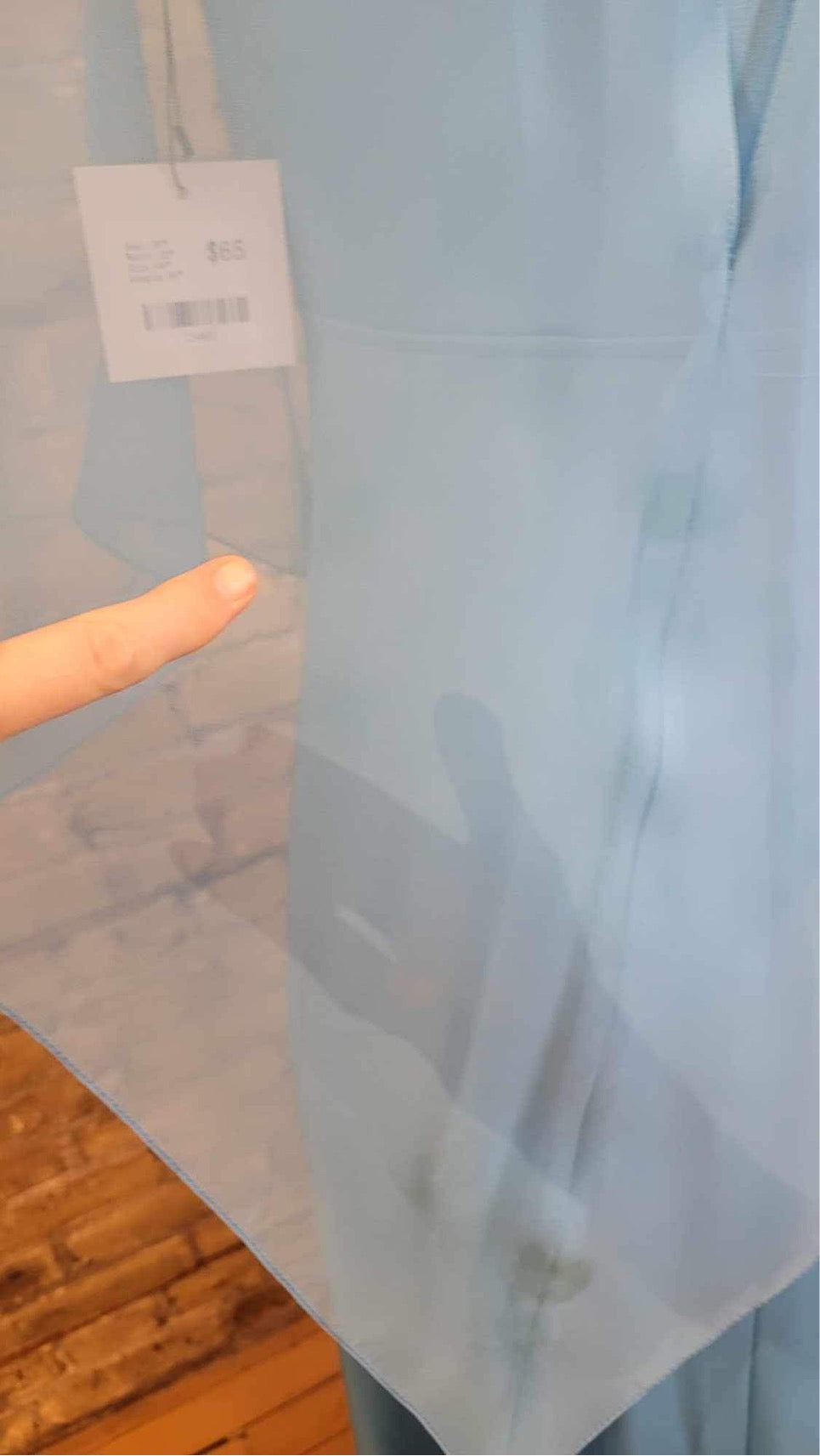 Blue 70s Maxi Dress with Sheer Cape