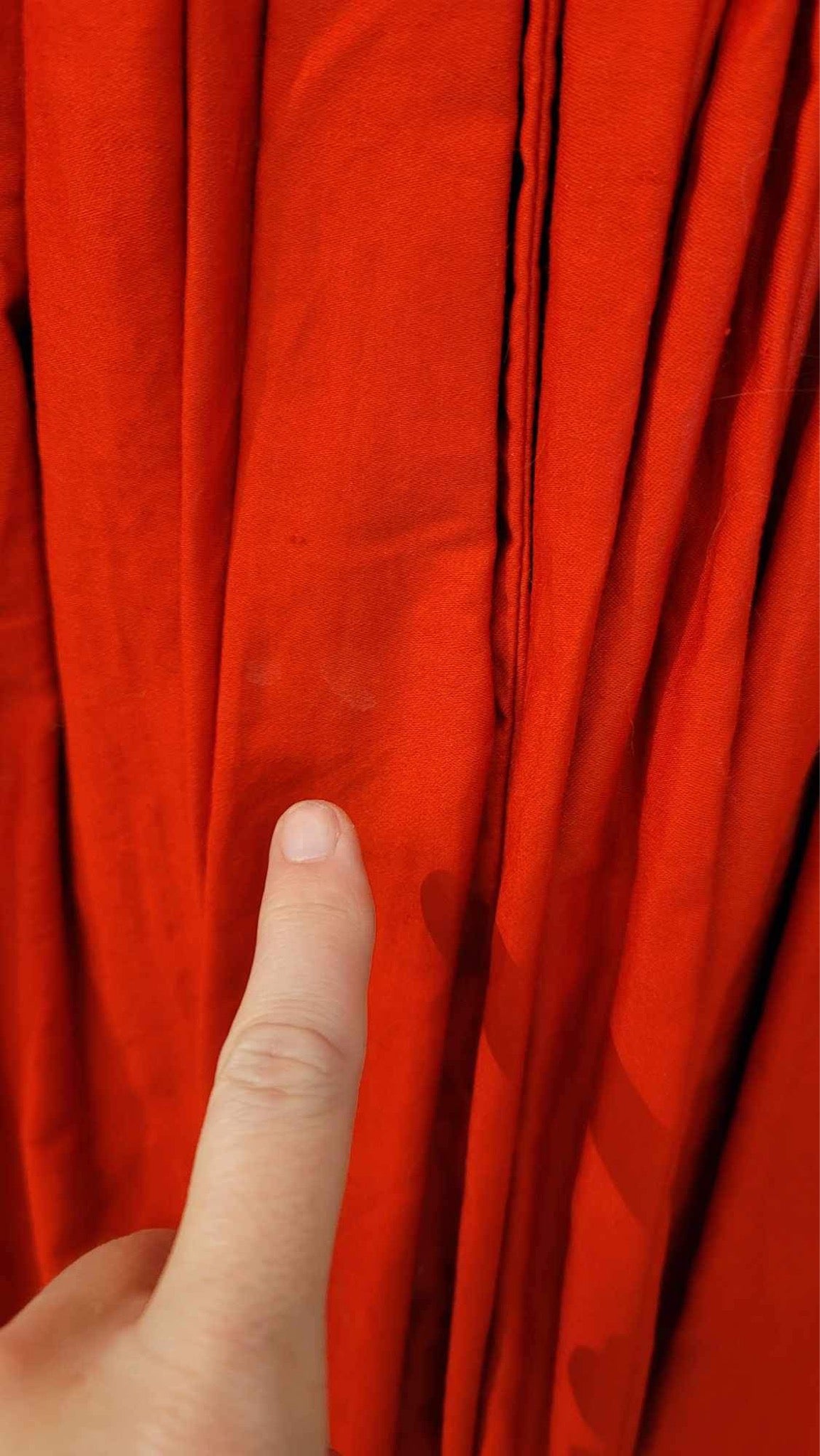 Red Cotton Dress with Cumberbund