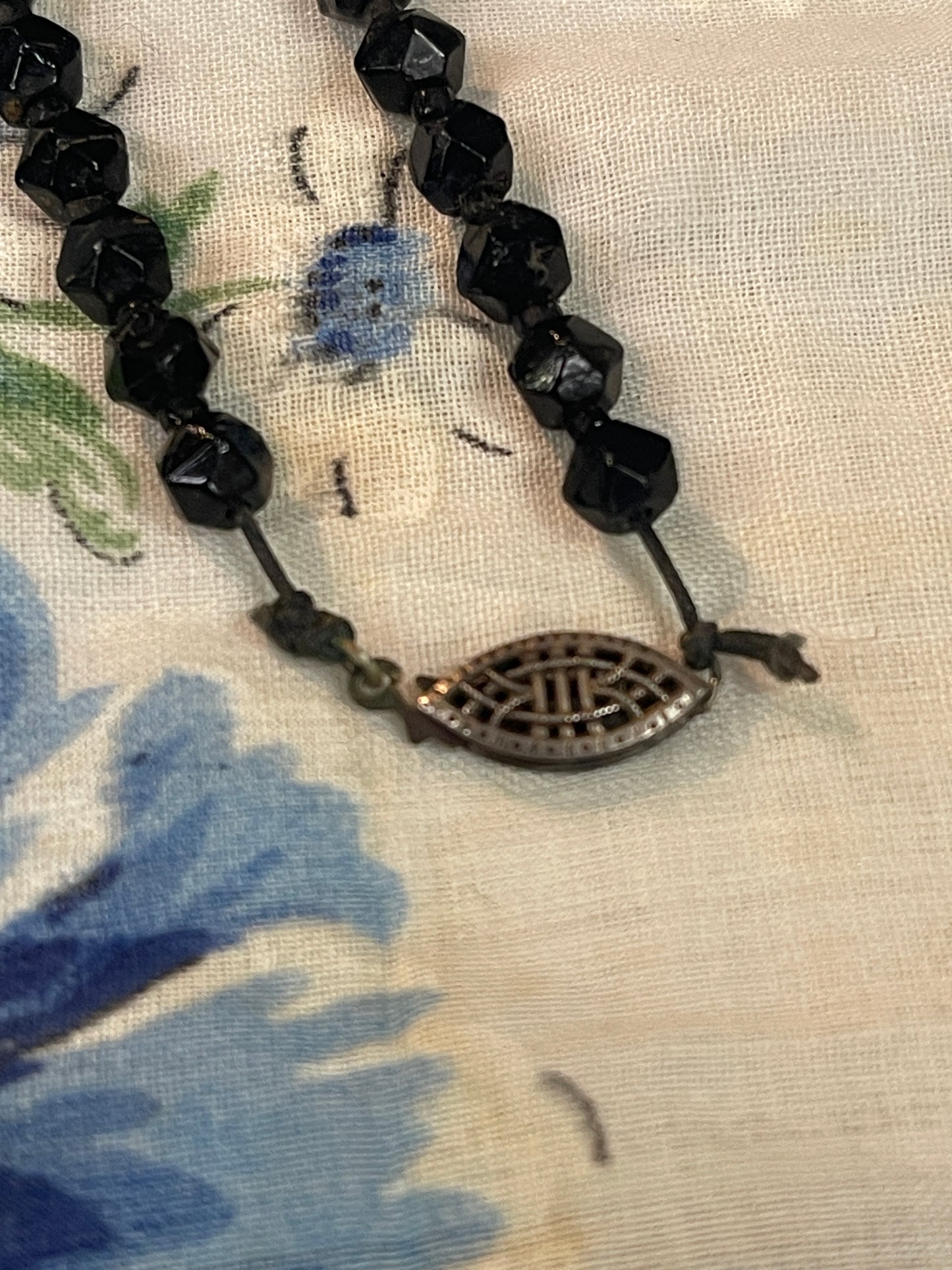 Black Multi-faceted Beaded Necklaces