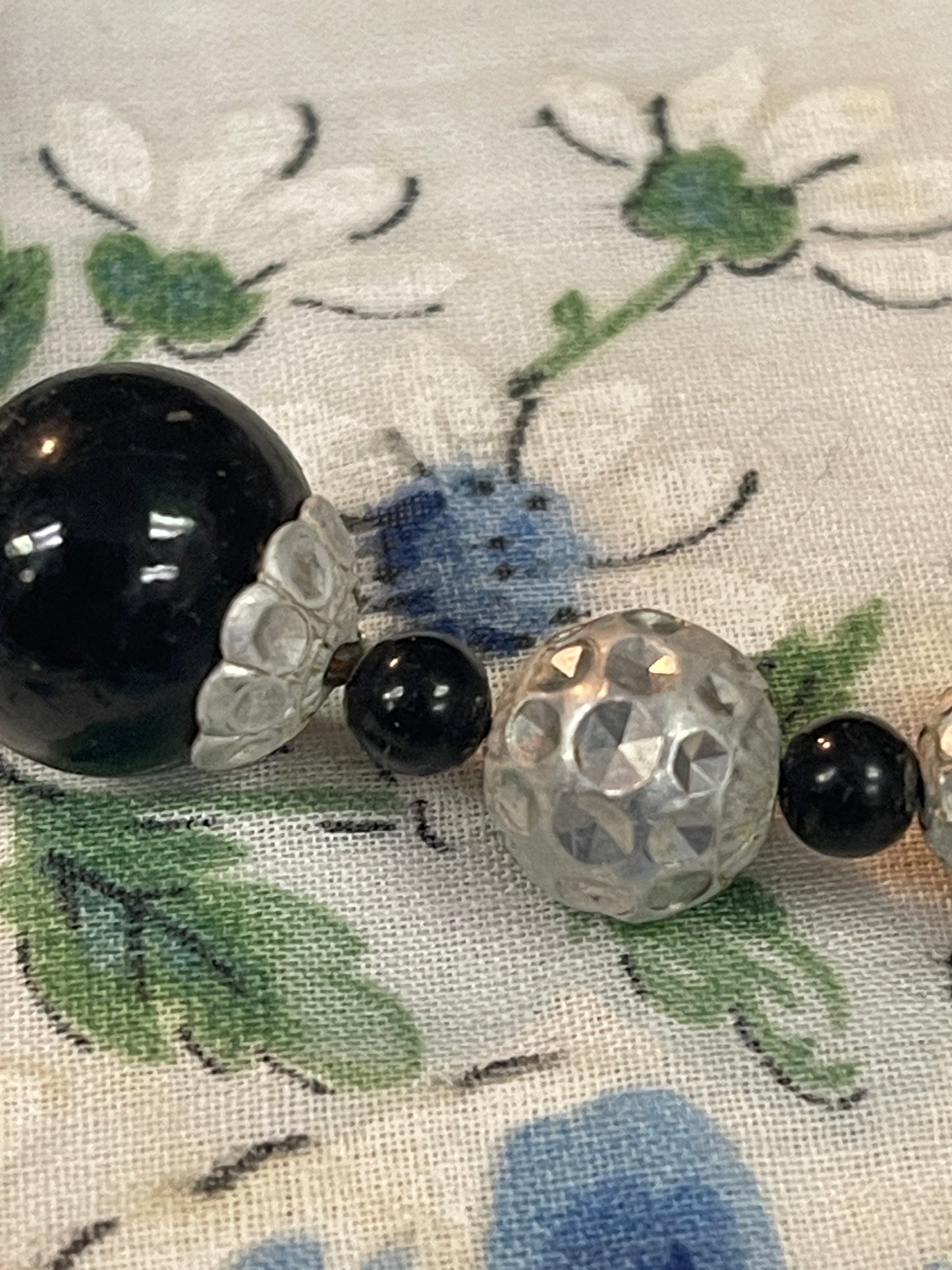 Black & Silver Beaded Necklace